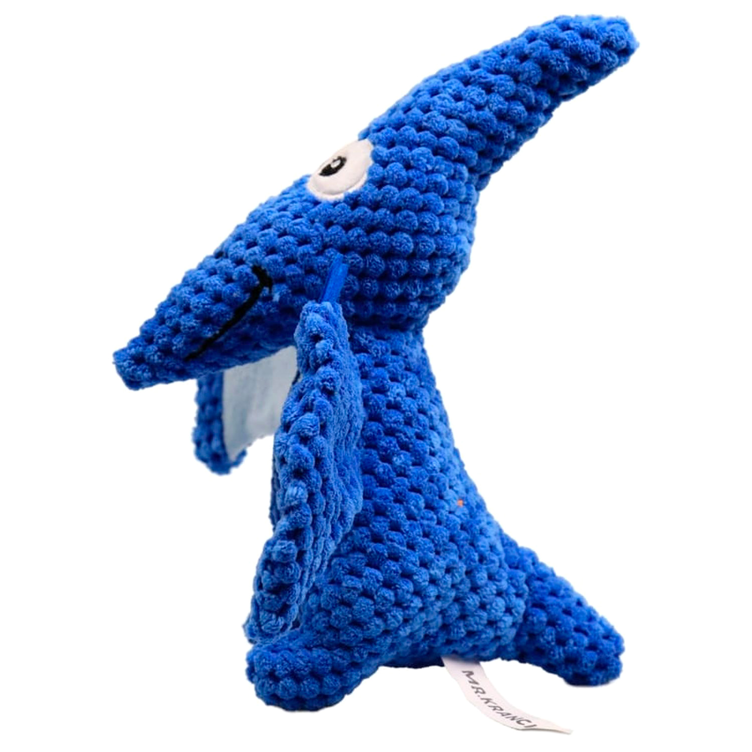 Игрушка Mr.Kranch для собак Птерозавр плюшевая с пищалкой 23 см голубая