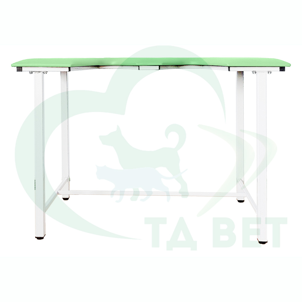 ТД ВЕТ Стол ветеринарный СВУ-5 для УЗИ, 1320x720x900, каркас белый, зеленая обивка
