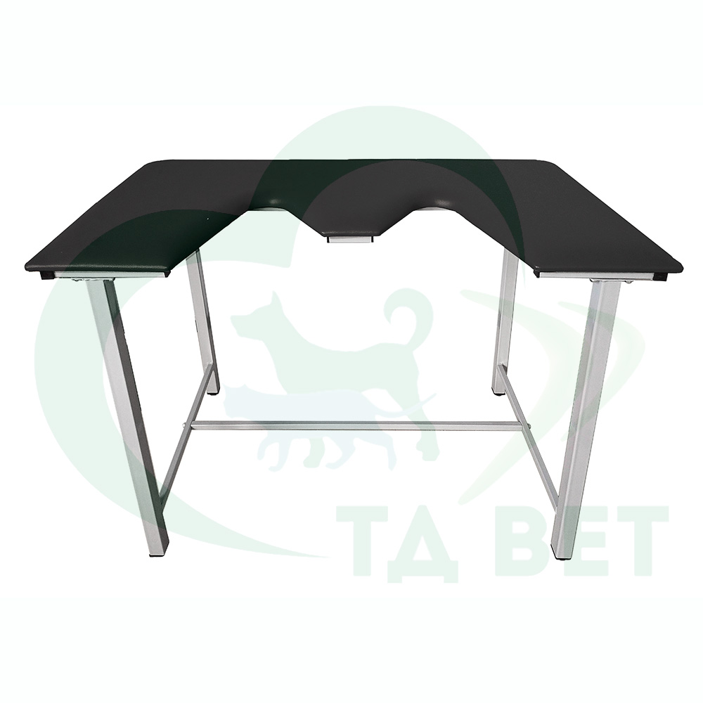 ТД ВЕТ Стол ветеринарный СВУ-5 для УЗИ, 1320x720x900, каркас серый, черная обивка