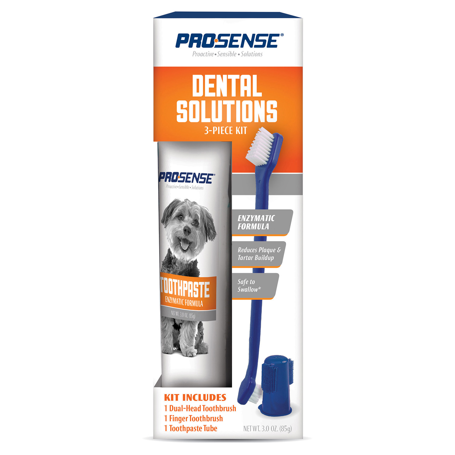 Набор для ухода за зубами 8in1 Pro-Sense, для собак, 3 предмета СКИДКА 50%