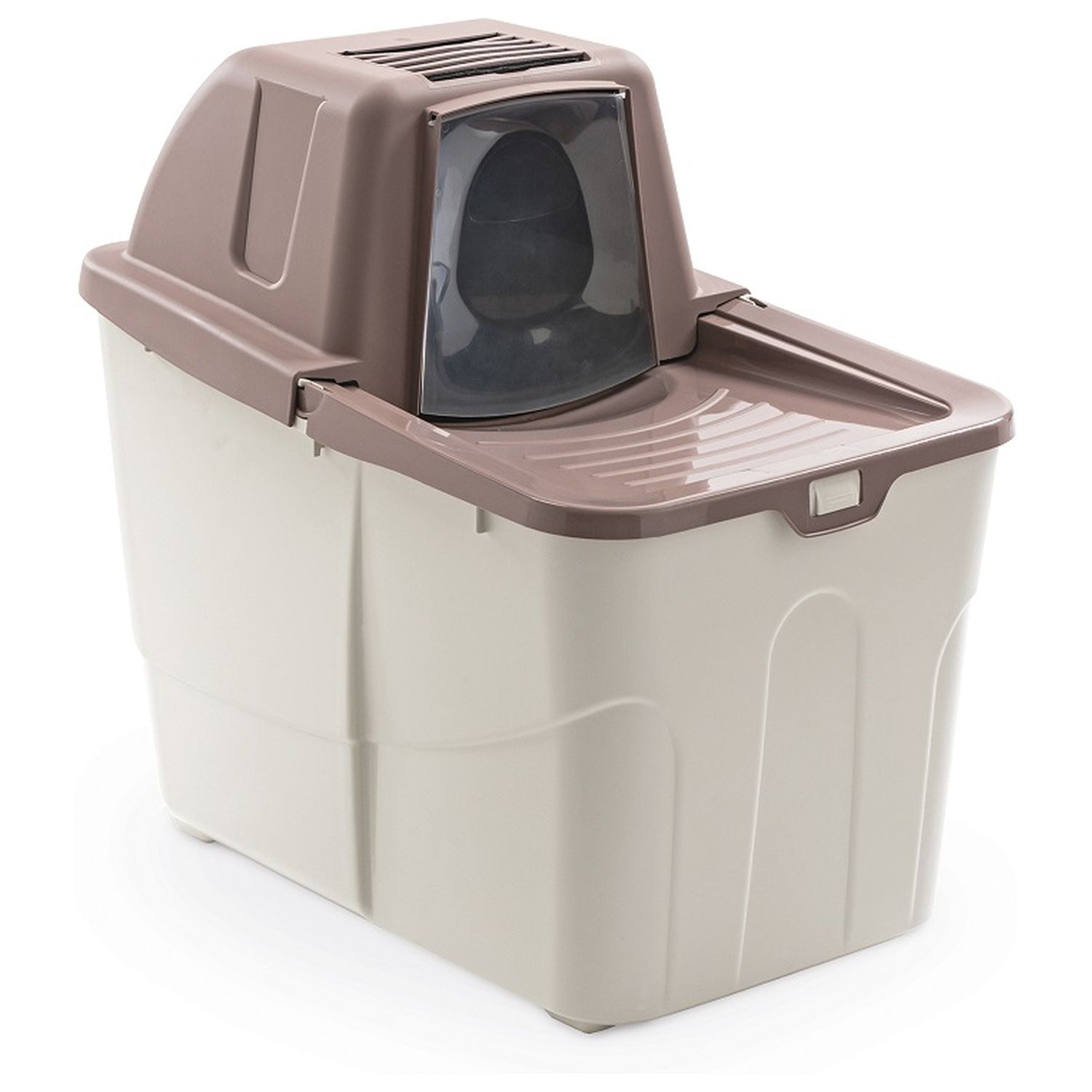 Био-туалет MPS BUXO CLOSE для кошек с закрытым входом сверху, в комплекте с совком и угольным фильтром, 58x39x56см цвета в ассортименте СКИДКА 30%