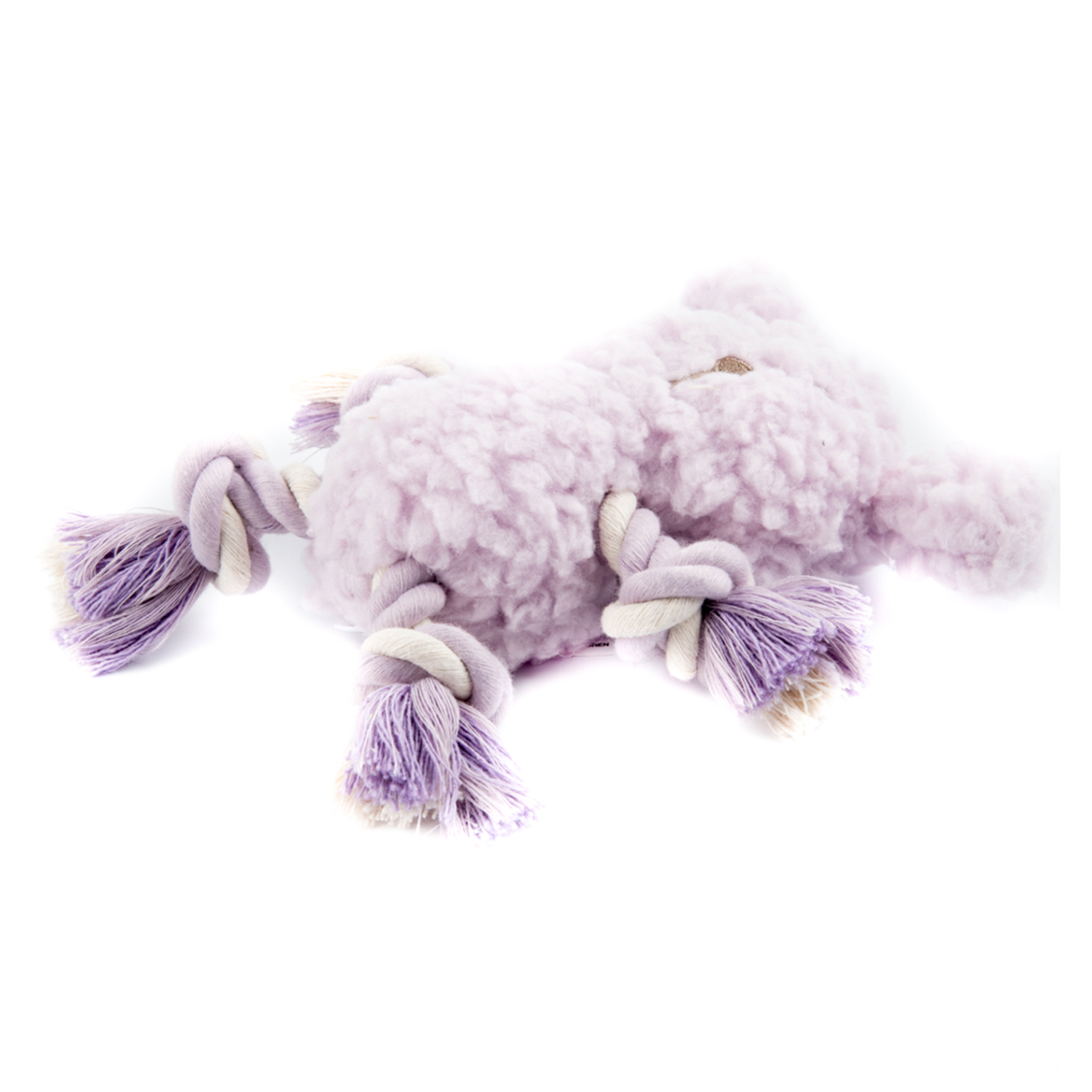 Игрушка AROMADOG Calm для собак Собачка с канатами 15 см с пищалкой, сиреневый