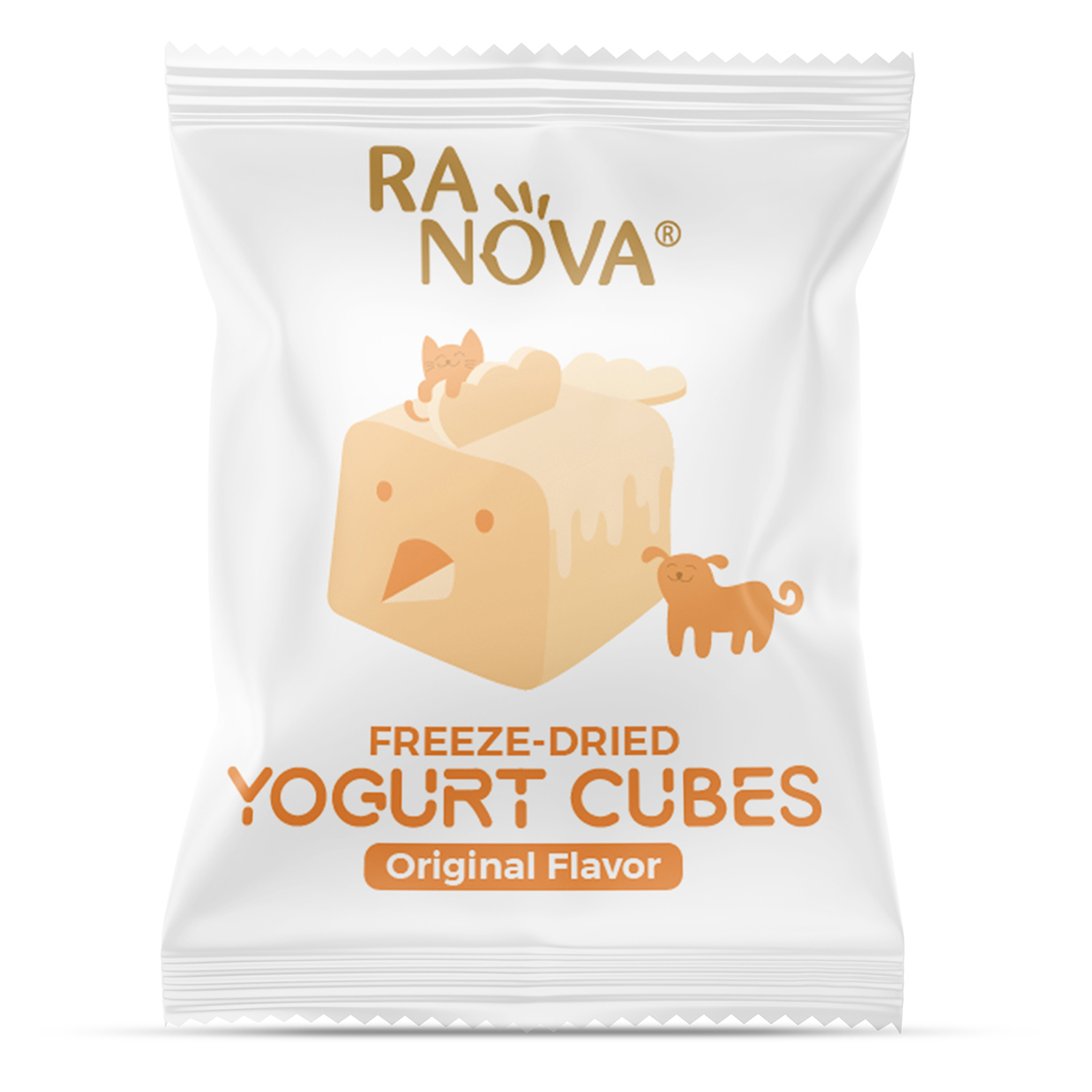 Лакомство Ranova для кошек и собак Сублимированный йогурт микс вкусов: оригинальный, черника, клюква, тыква, 40 г