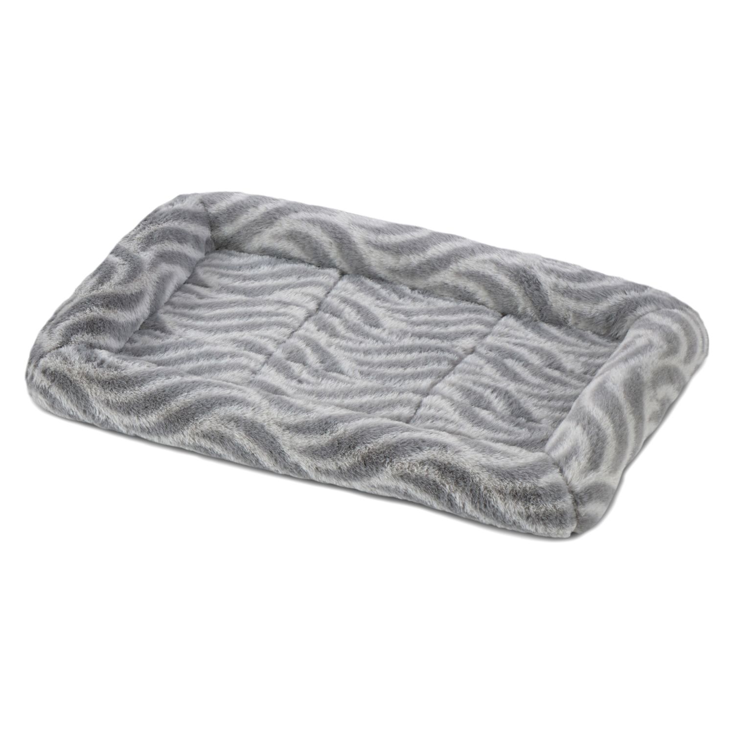 Лежанка MidWest Deluxe Wave Bed для собак и кошек меховая 41х30х6,5 см, серая СКИДКА 20%