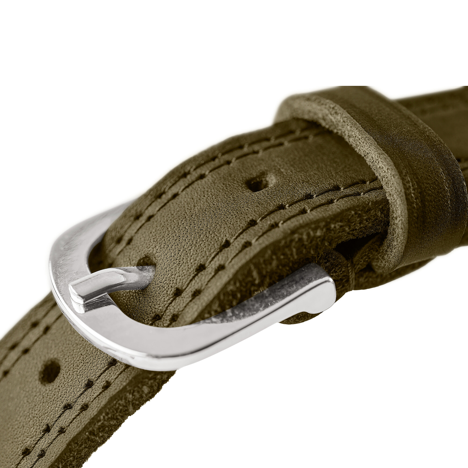 Hunter ошейник для собак Lemvig S (45 см), натуральная кожа, оливково-коричневый дуотон