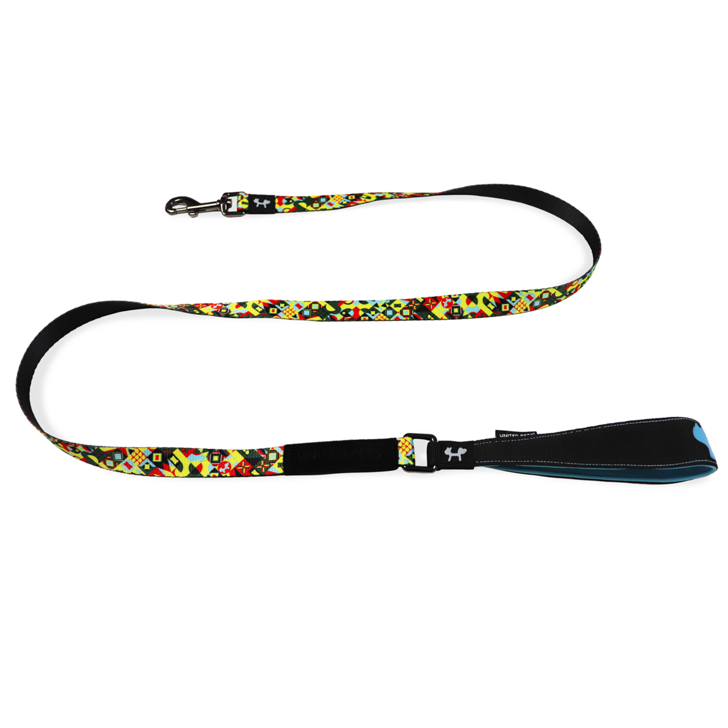 Поводок United Pets для собак Complete me 120 см, 25 мм, разноцветный рисунок