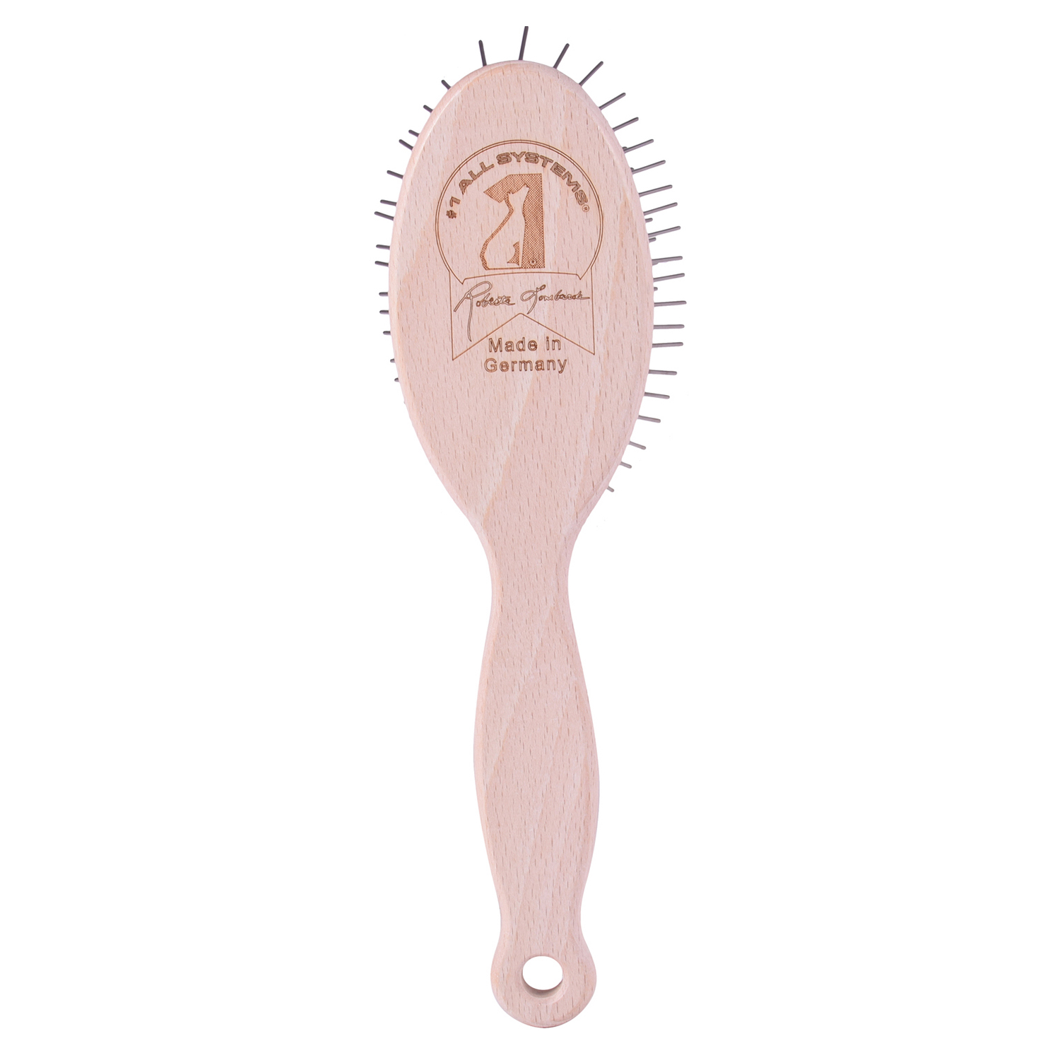 1 All Systems Pin brush массажная щетка овальная зубцы 35 мм (бел.)