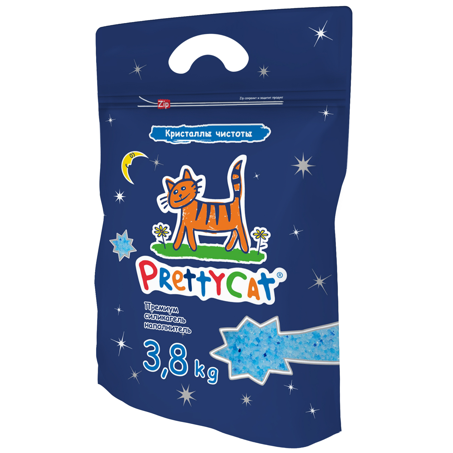 Наполнитель PrettyCat силикагелевый "Кристаллы Чистоты" 3,8 кг СКИДКА 60%