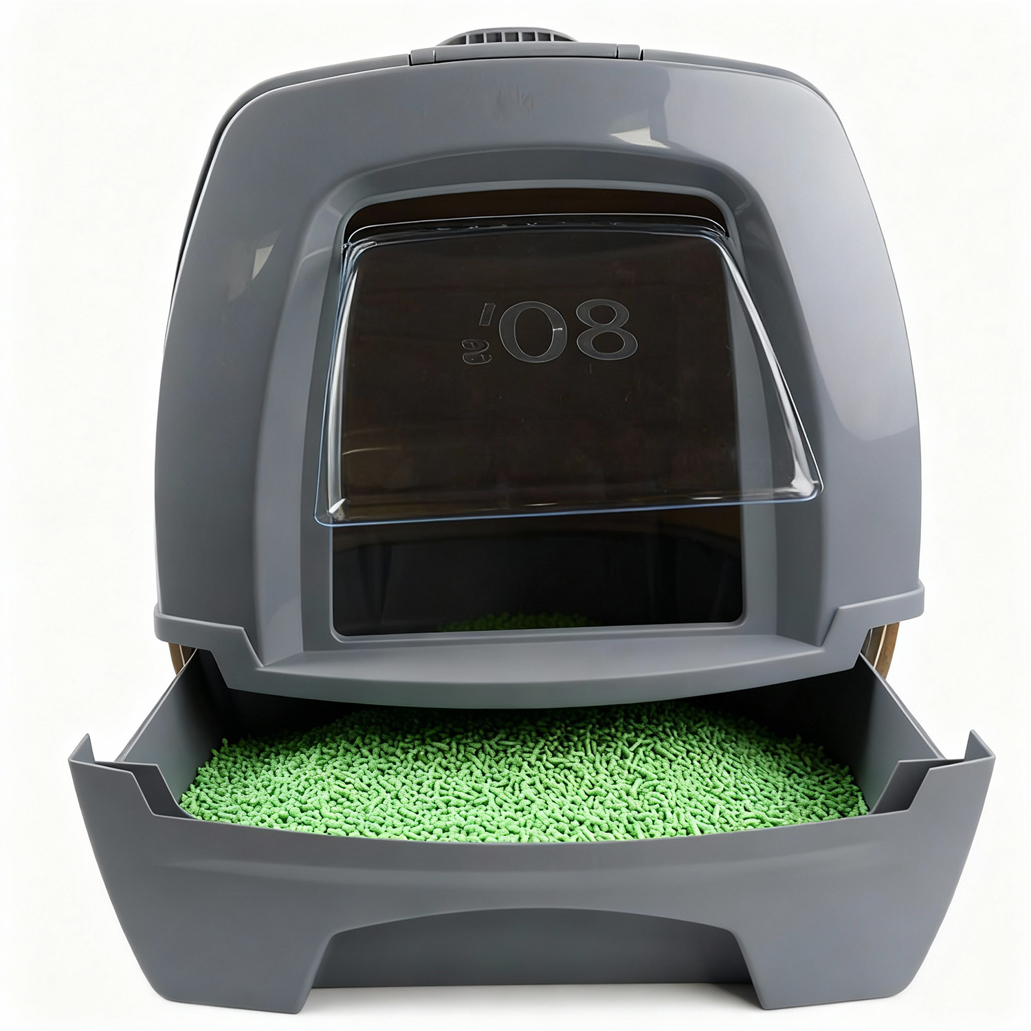 Био-туалет MPS 80'S MAXI для крупных кошек с выдвижным лотком 62х47х49см, серый