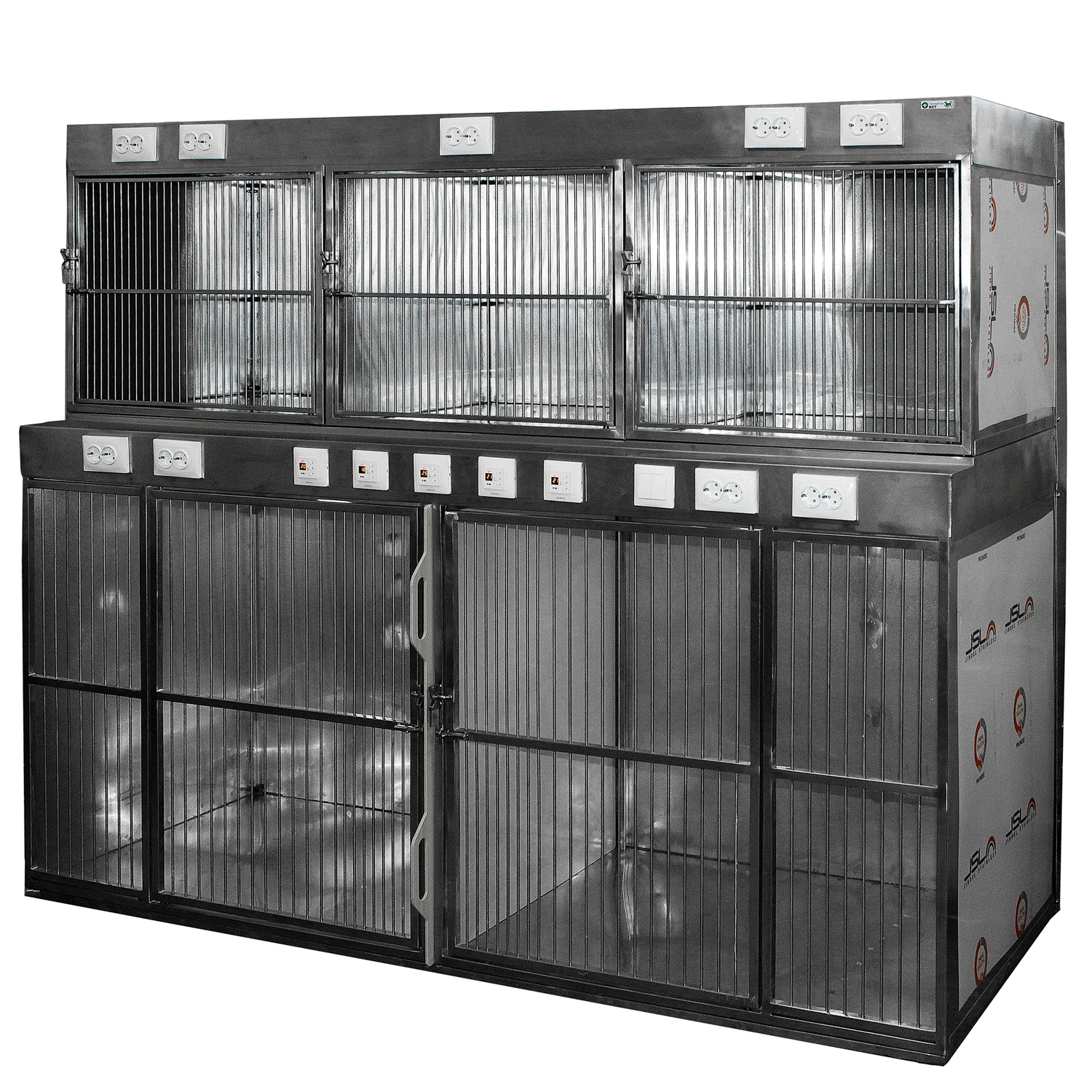 ТД ВЕТ(2) Модуль из 5 клеток из нерж. стали 2200х880(700)х1840(1860)h (пруток 30мм)