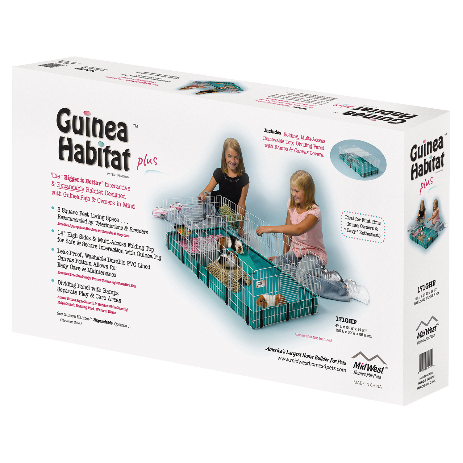 Клетка MidWest Guinea Habitat Plus для морских свинок  120х60х36h см СКИДКА 50%