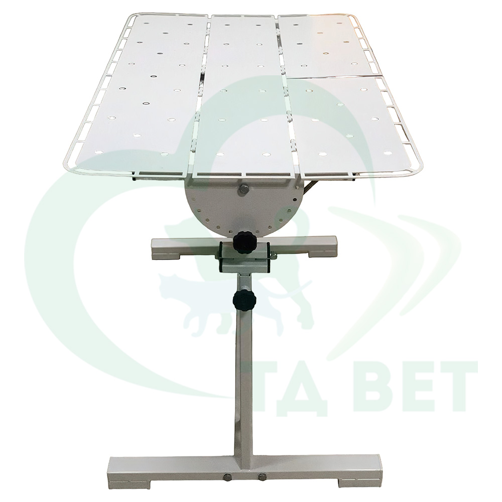 ТД ВЕТ Стол ветеринарный СВУ-27.01 /Классик/ 1260x760x900-1200h, по Виноградову, с рег. высоты и наклона, краска (каркас белый)