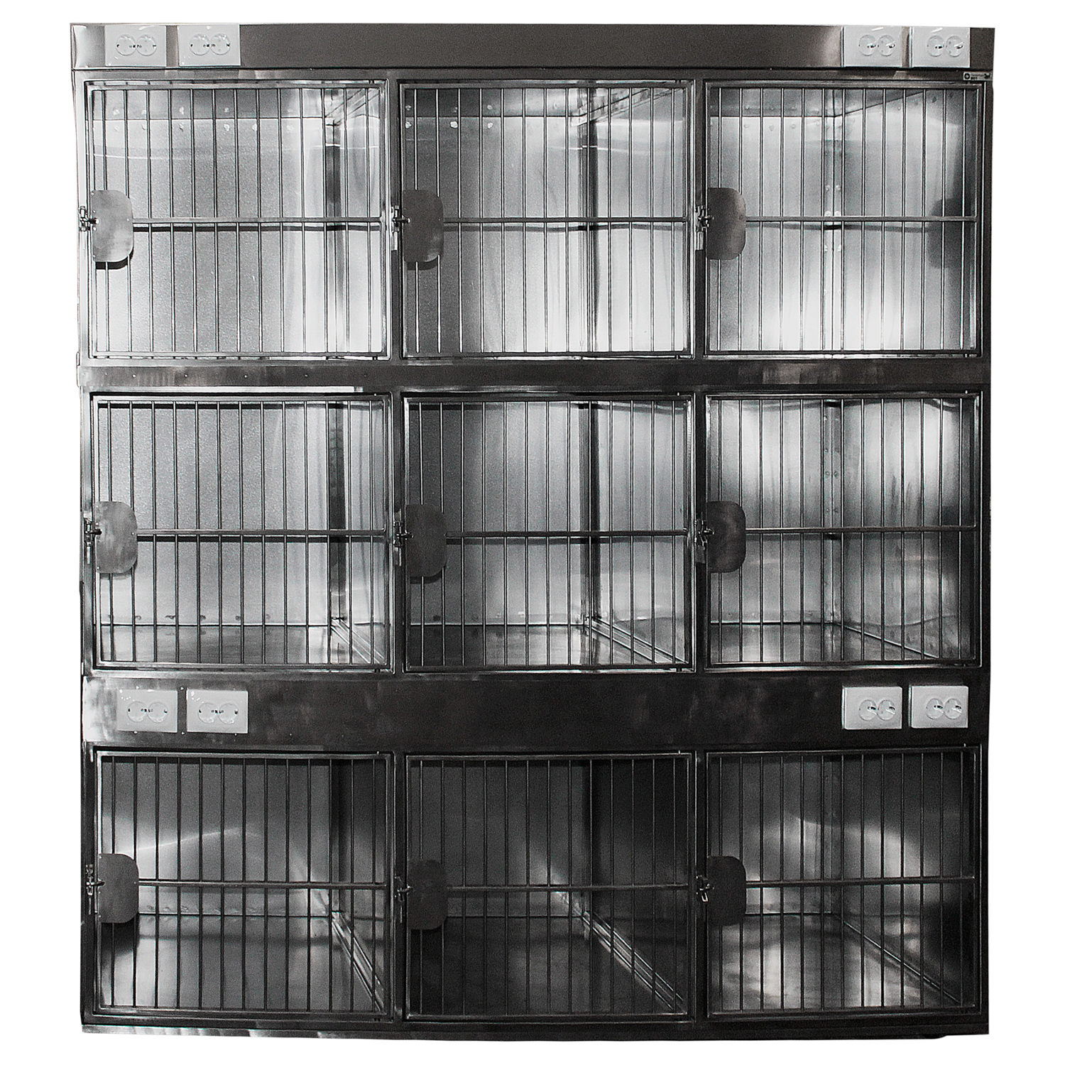 ТД ВЕТ Модуль из 9 клеток для кошек из нерж. стали 1950х700х2000(2100)h