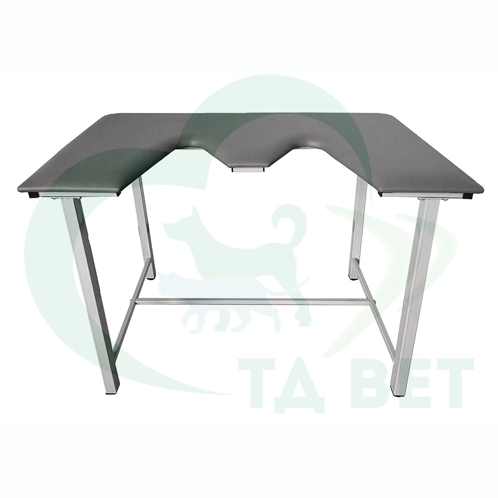 ТД ВЕТ Стол ветеринарный СВУ-5 для УЗИ, 1320x720x900, каркас серый, серая обивка