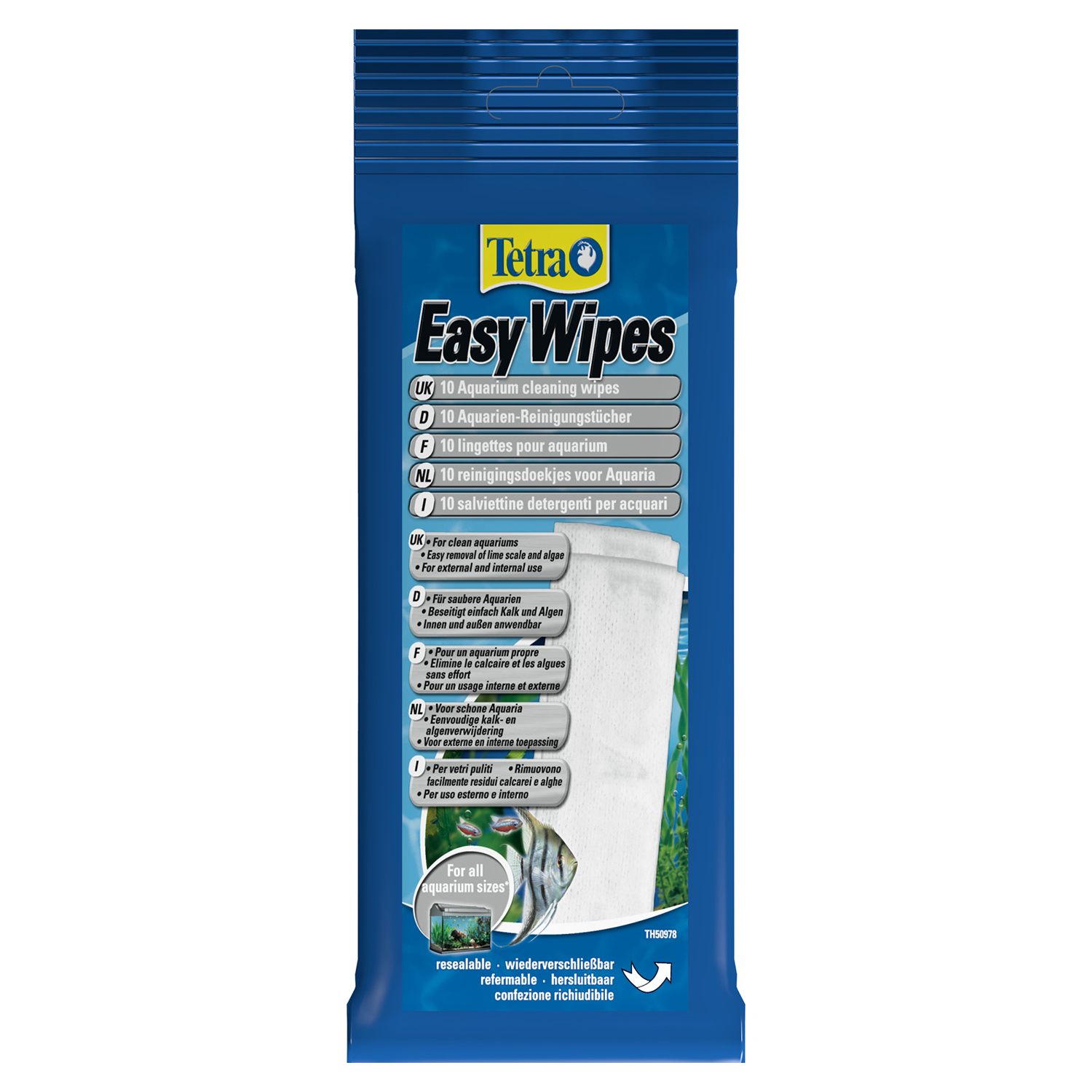 Tetra EasyWipes салфетки для протирки аквариумов