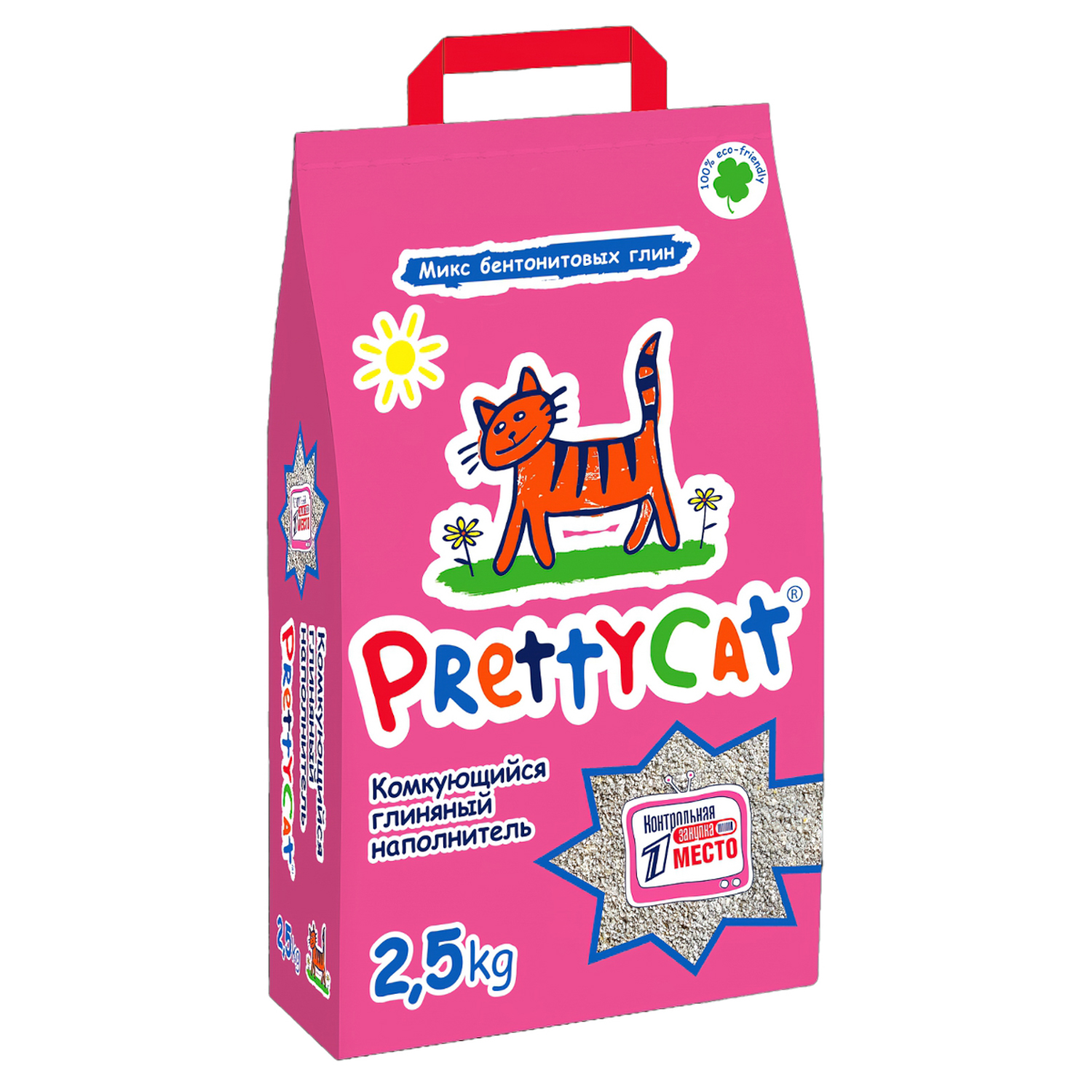 Наполнитель PrettyCat комкующийся бентонитовый "Euro Mix" 2,5 кг (замена 620703)