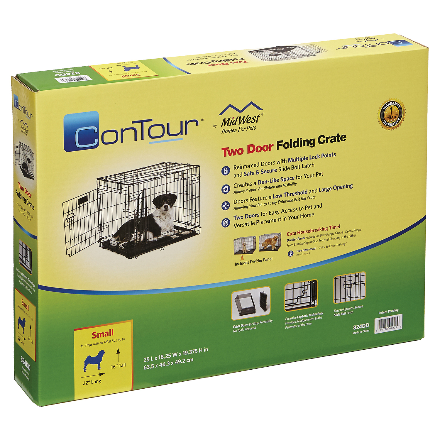 Клетка MidWest Contour для собак 63х46х49h см, 2 двери СКИДКА 20%
