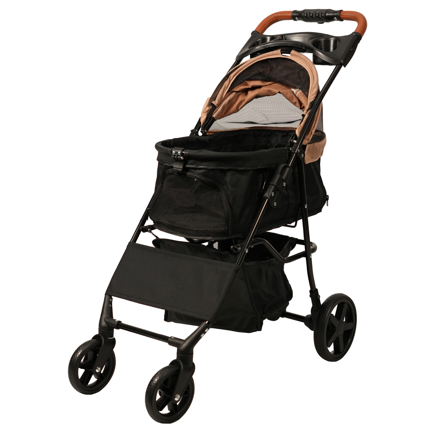 Коляска прогулочная Mr.Kranch для собак и кошек (макс. нагрузка 15 кг) бежевая