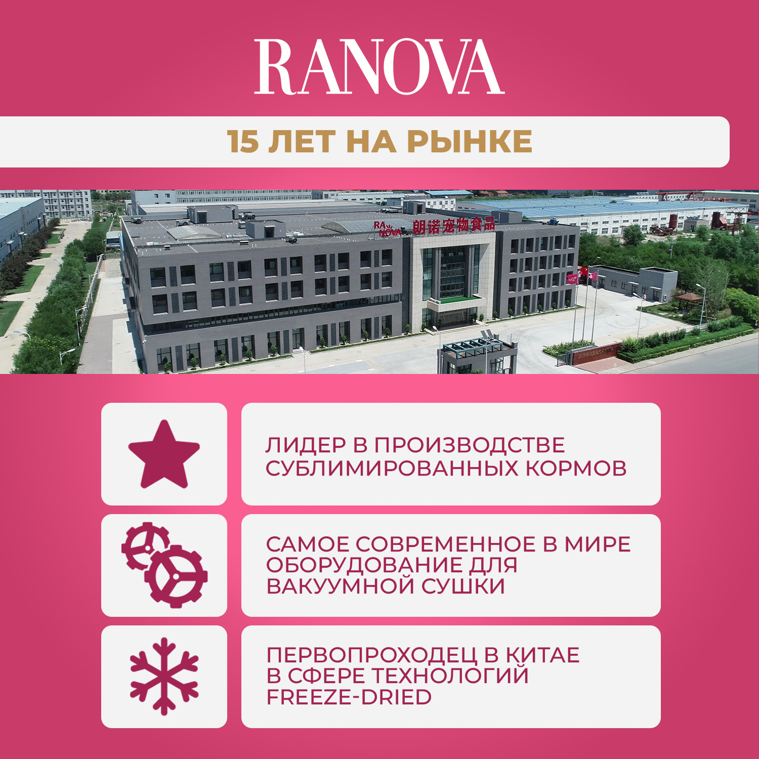 Полнорационный сухой (сублимированный) корм Ranova CN для котят с курицей, 120 г