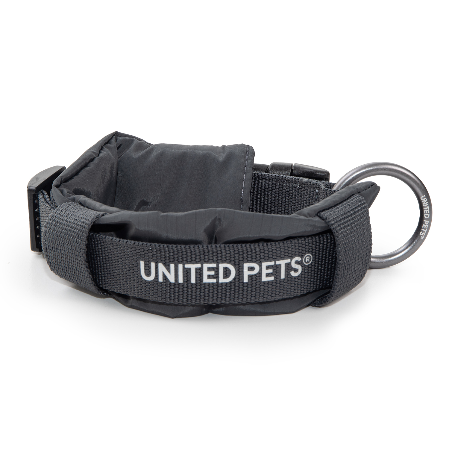 Ошейник United Pets с мягкой подкладкой для собак Citylife S 15 x 30-40 см черный