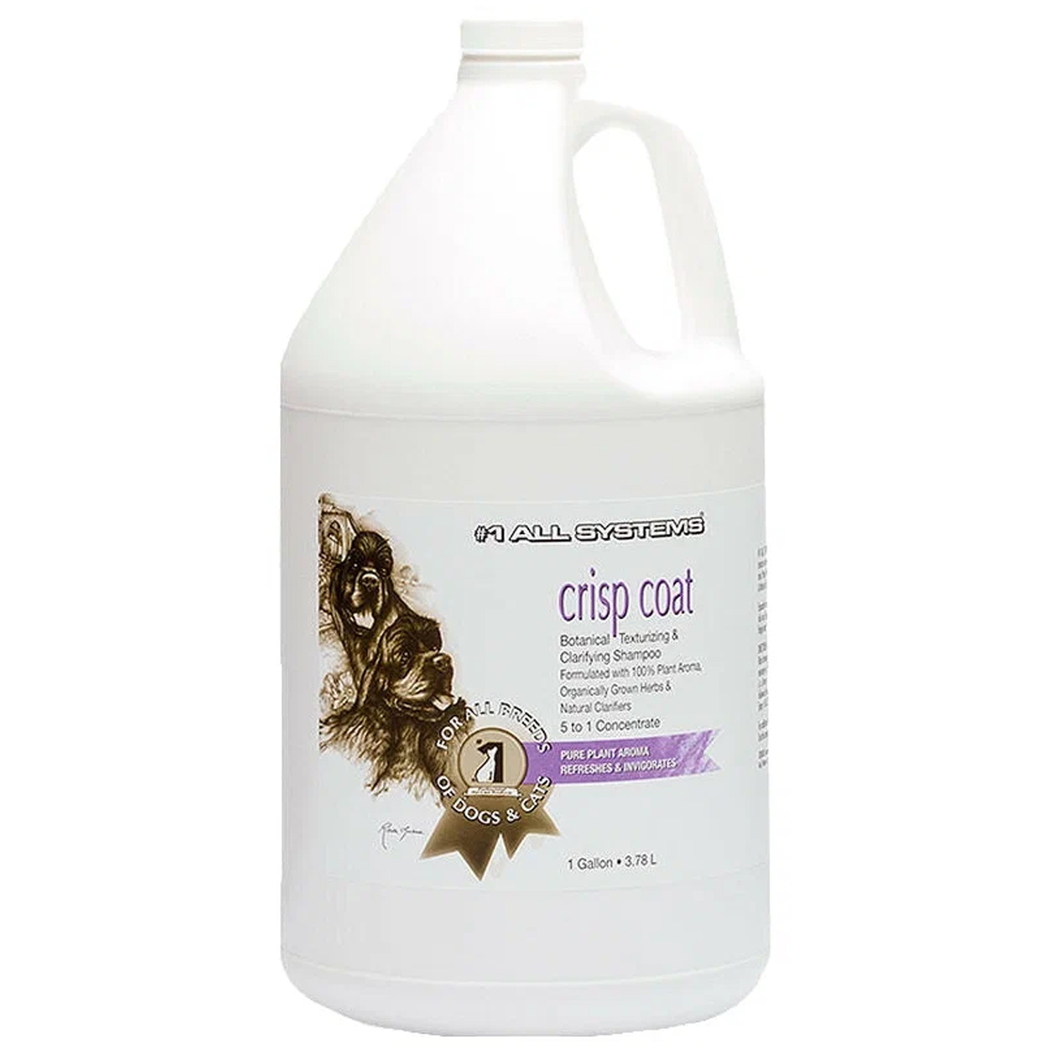 1 All Systems Crisp coat Shampoo шампунь для жесткой шерсти 3,78 л