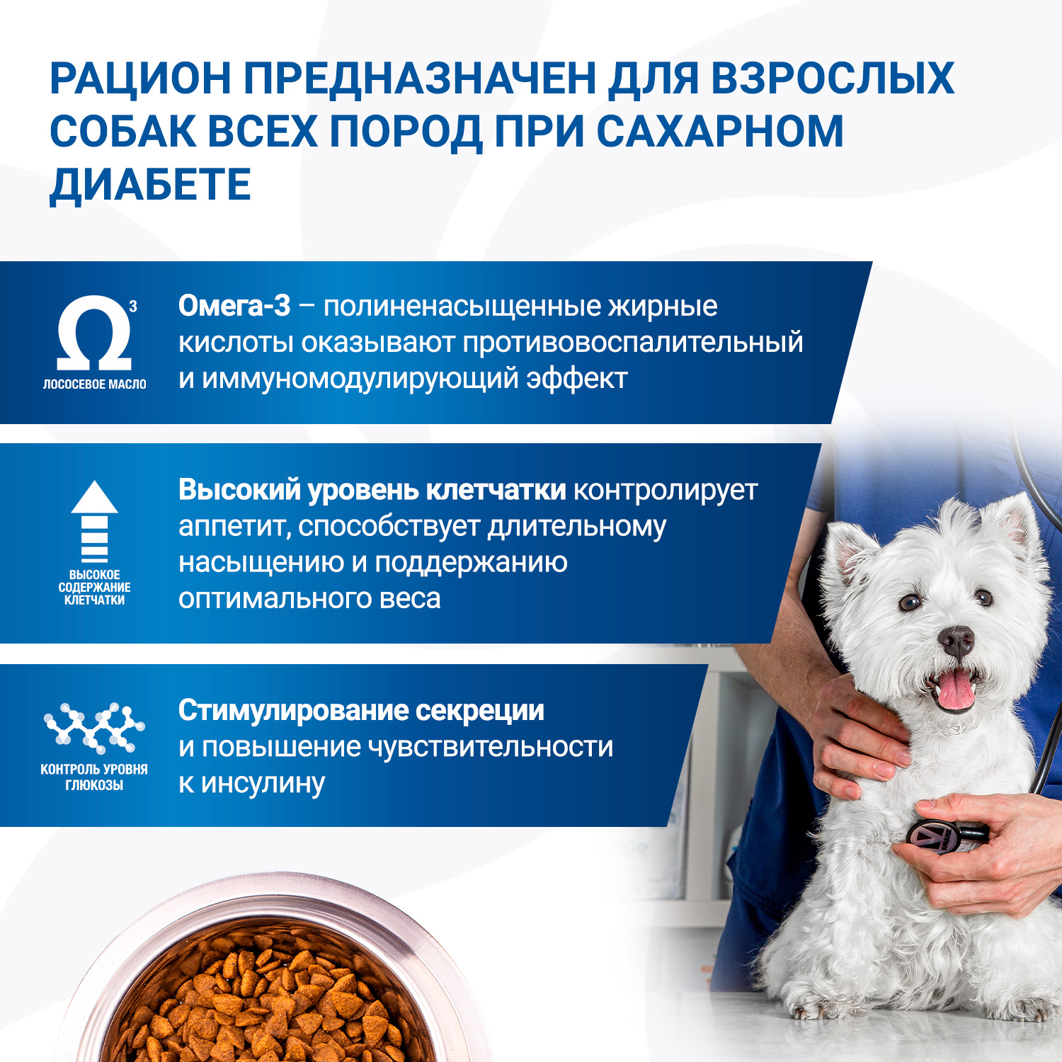 Диетический корм Monge VetSolution Dog Diabetic Диабетик для собак при сахарном диабете 2 кг