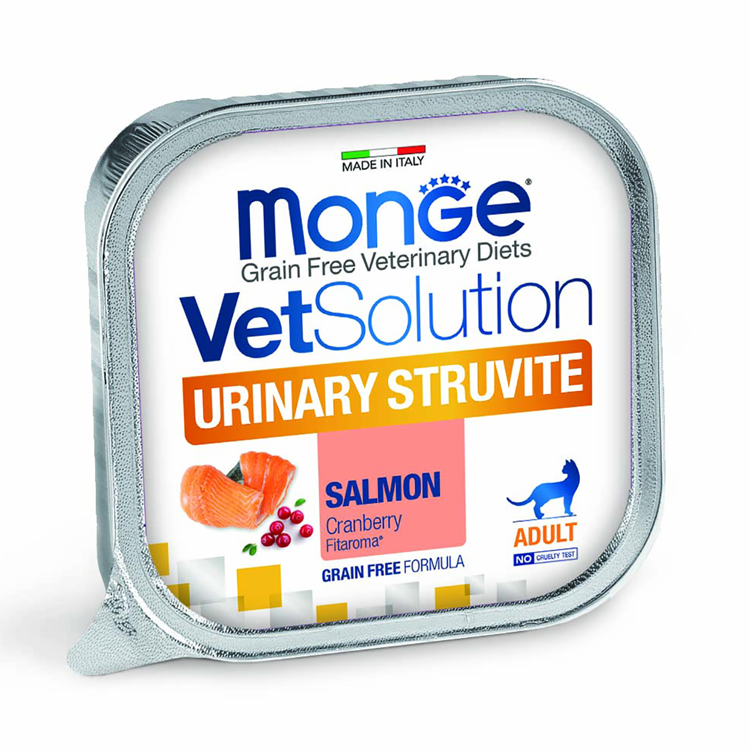 Диетический корм Monge VetSolution Cat Urinary Struvite Уринари Струвит для кошек при заболеваниях мочеполовой системы и струвитном течении МКБ 100г