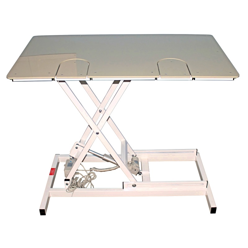 ТД ВЕТ Стол для УЗИ с откидными дверцами VETBOT-75 стол-ца пластик, эл/прив., 1320x720x(330- 1090)h мм (коврик-накладка ) (каркас бел., пульт ручной)