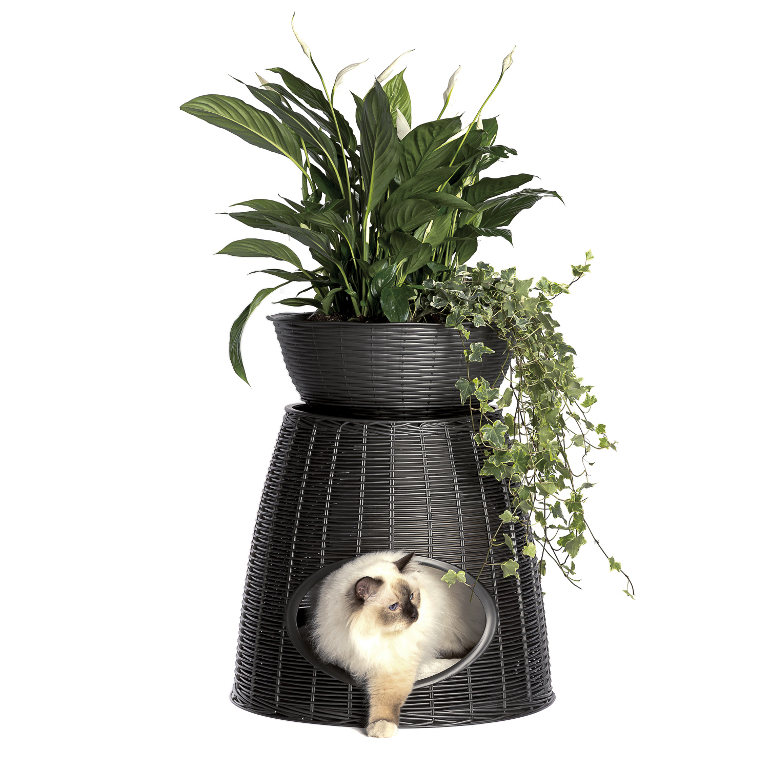 BAMA PET домик для кошек PASHA 52х60х46/55h см, с подушечками, коричневый СКИДКА 50%