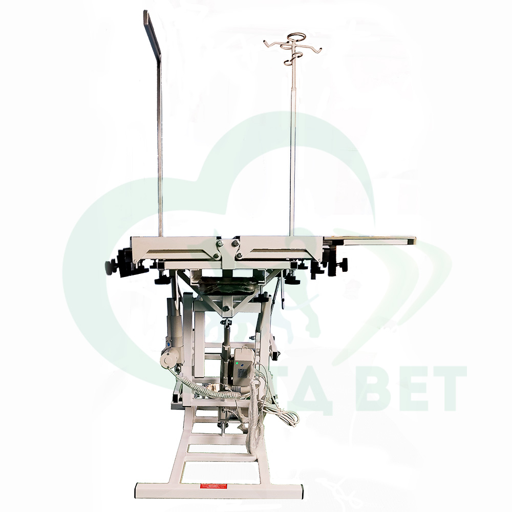 ТД ВЕТ Универсальный ветеринарный хирургический стол для рентгена СВУ-115, 1220х780х840(1225)h (каркас белый, пульт ножной)