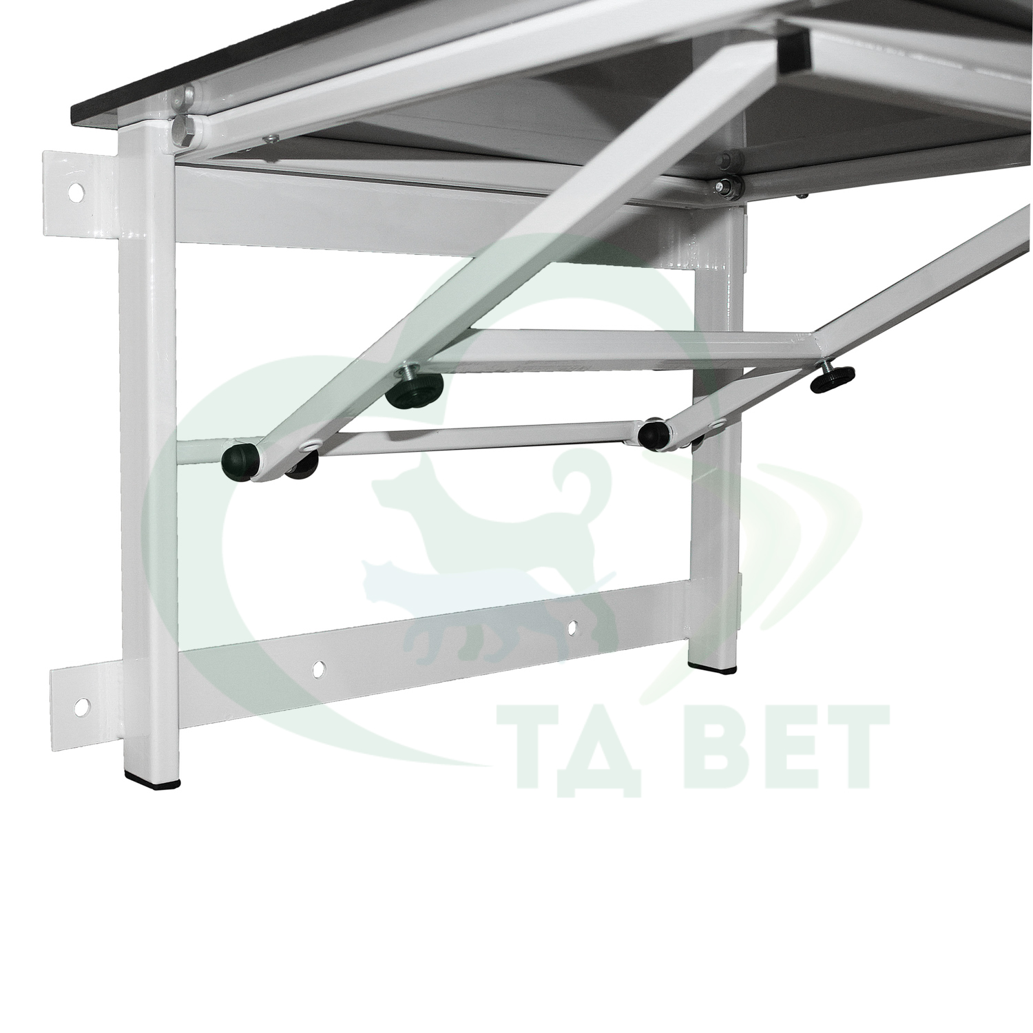 ТД ВЕТ Стол ветеринарный откидной Vetbot-11 с креплением на стену, столешница HPL, 800х600, (каркас белый)