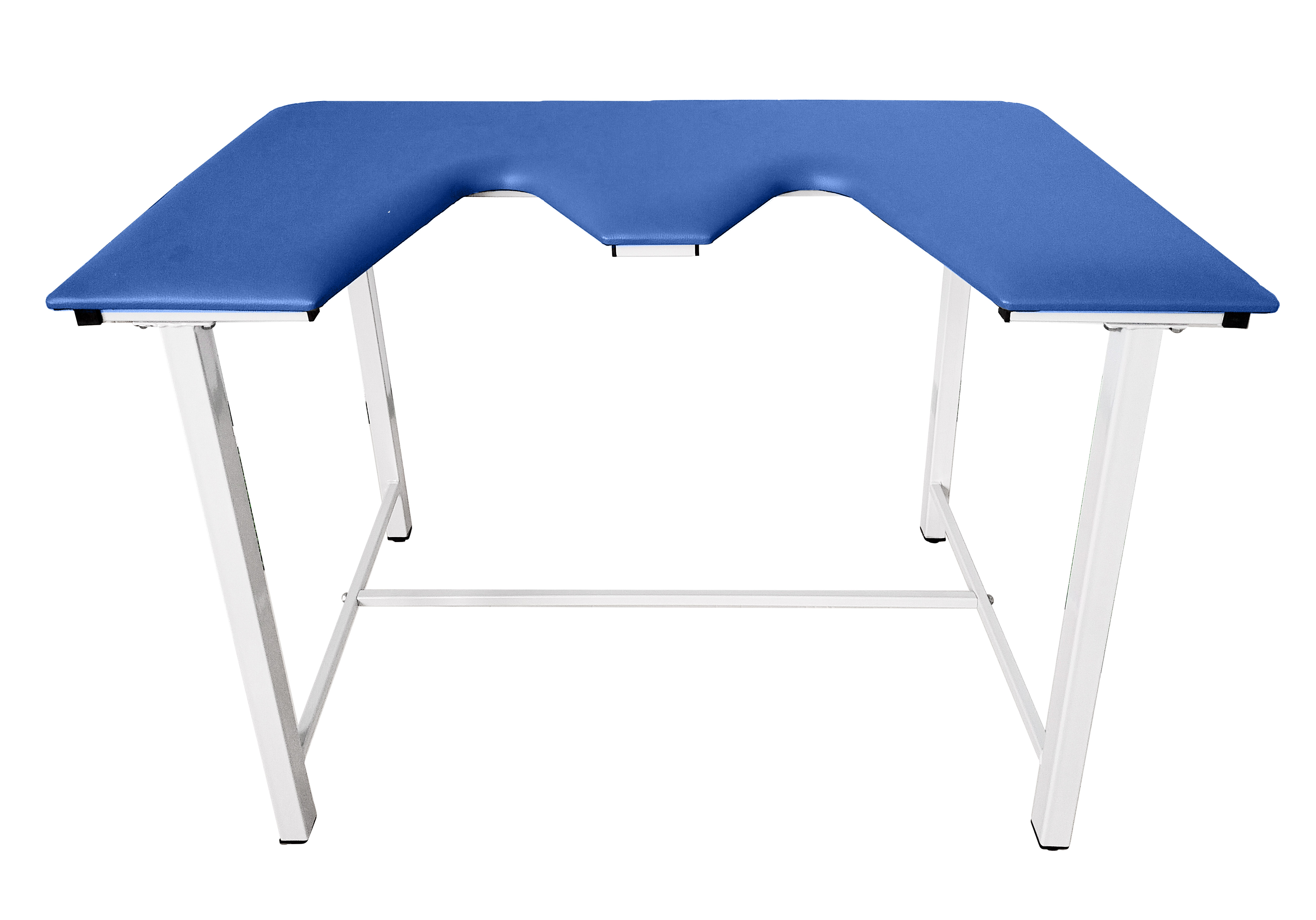 ТД ВЕТ Стол ветеринарный СВУ-5 для УЗИ, 1320x720x900, каркас белый, синяя обивка