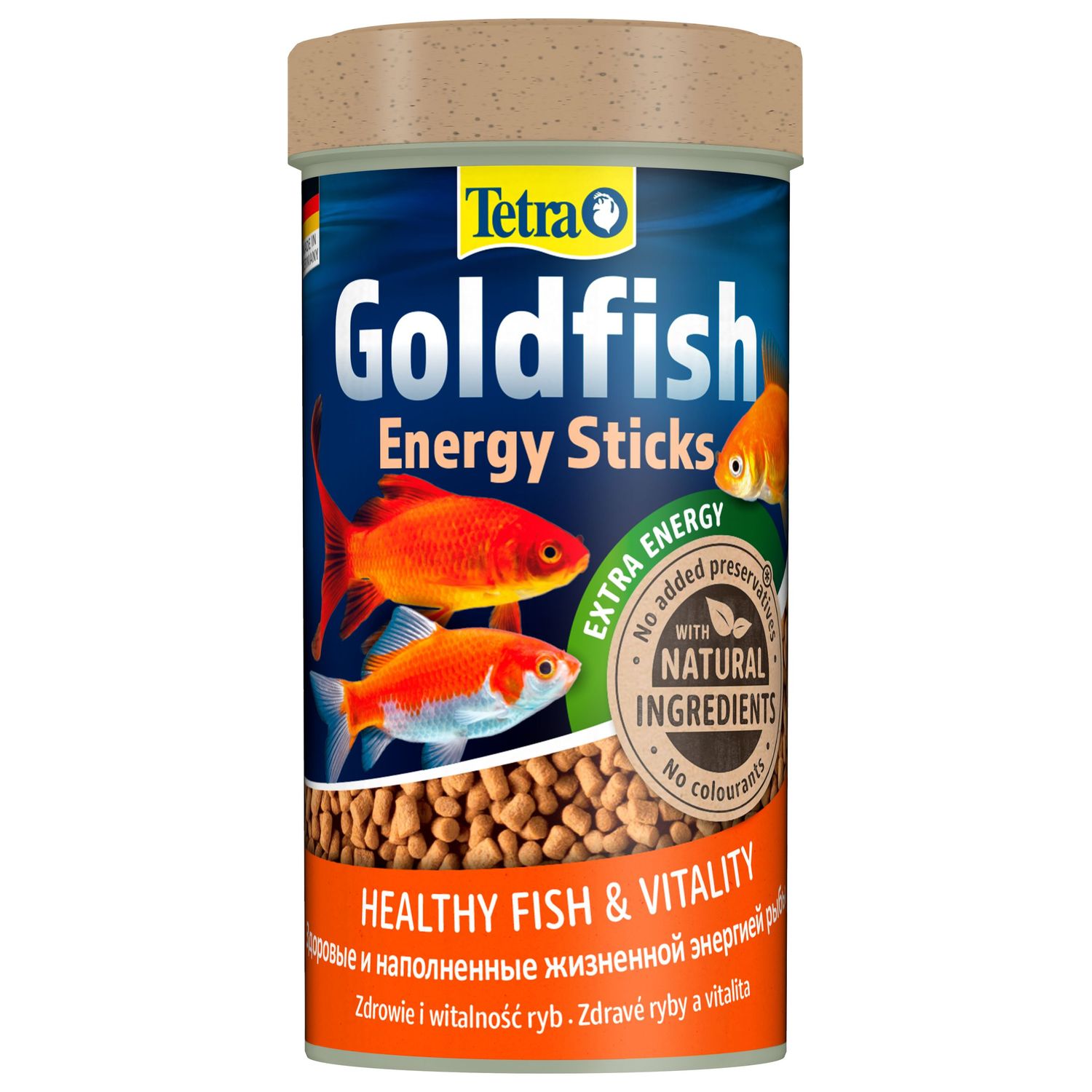 TetraGoldfish Energy Sticks энергетический корм для золотых рыб в палочках 250 мл