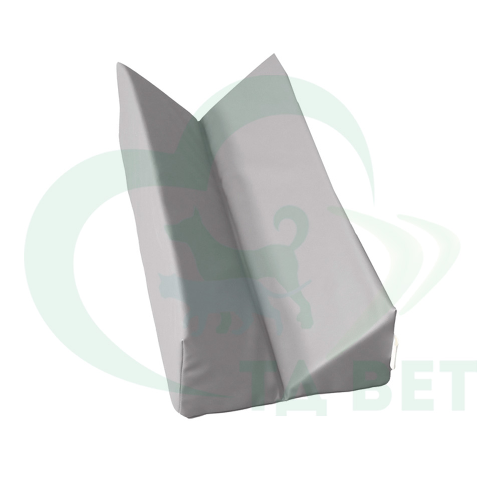 ТД ВЕТ Подушка для фиксации животных треугольная 680х150х150h мм (кож.зам, серый)