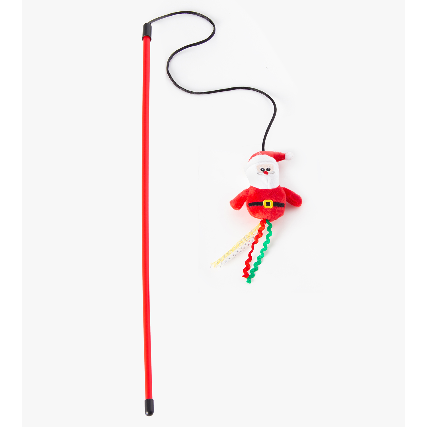 Игрушка-дразнилка Mr.Kranch для кошек Дед мороз плюшевая с кошачьей мятой 46 см красная