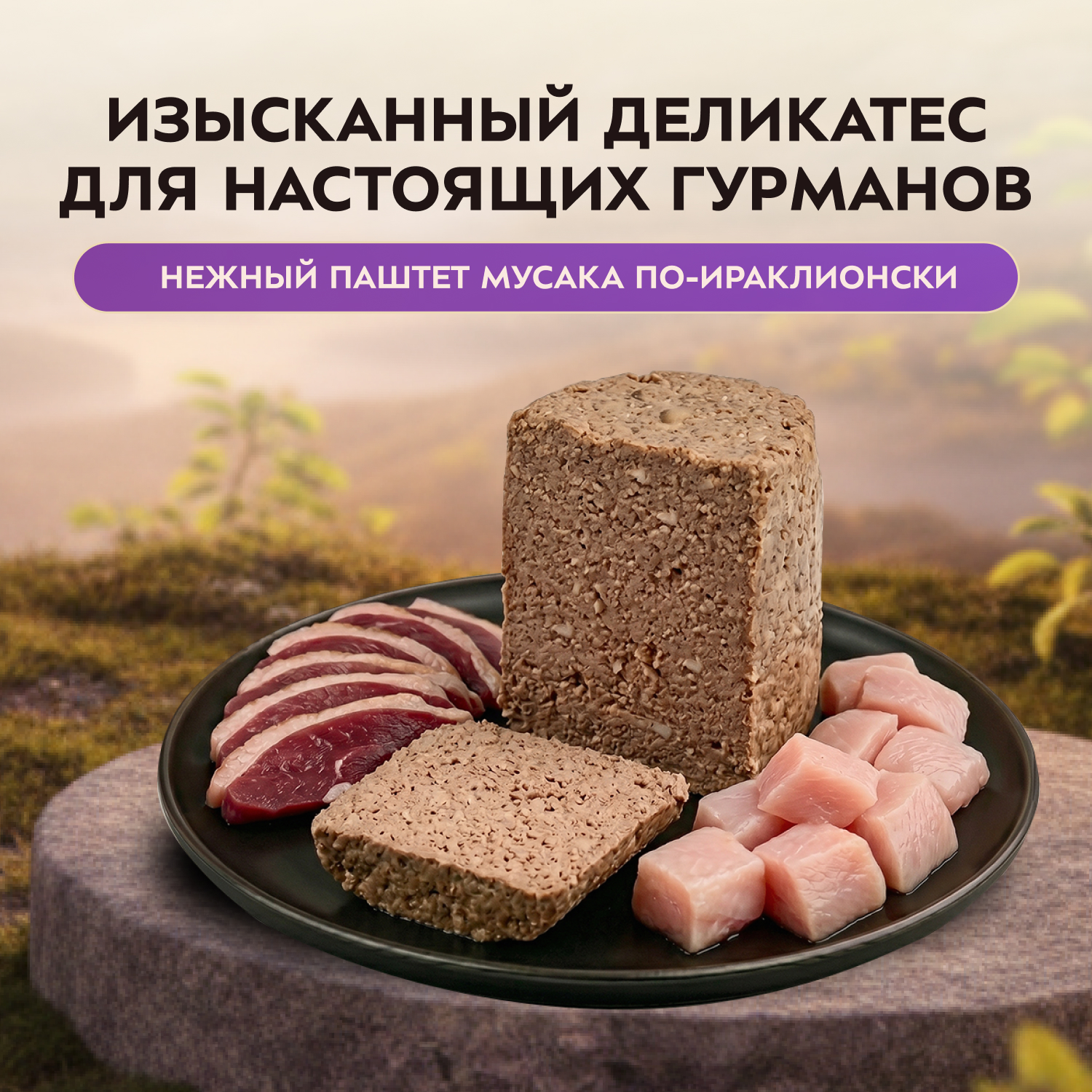 Влажный корм Мнямс Деликатес Паштет из ягненка с овощами для собак всех пород "Мусака по-ираклионски" 400 г