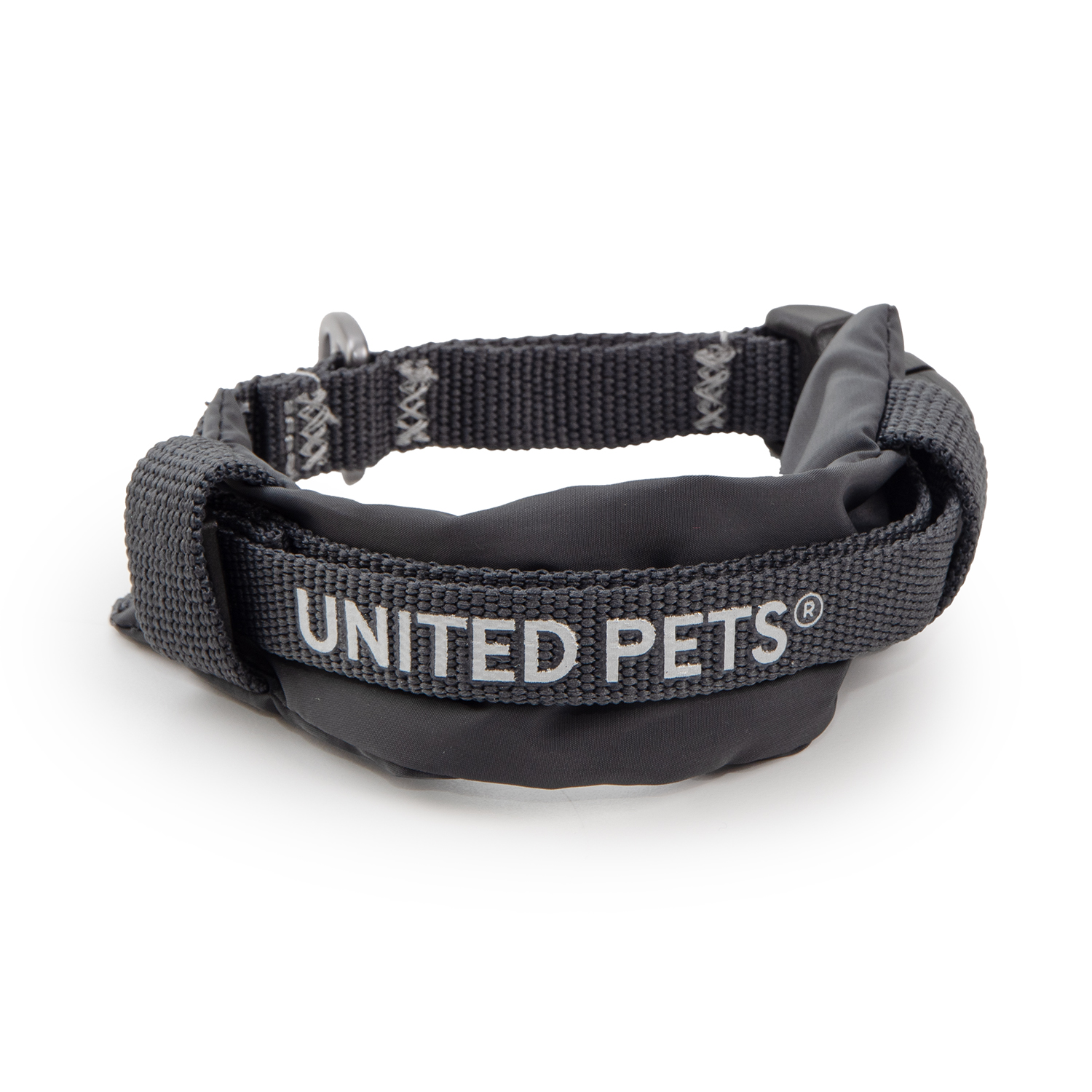 Ошейник United Pets с мягкой подкладкой для собак Citylife L 25 x 40-60 см черный