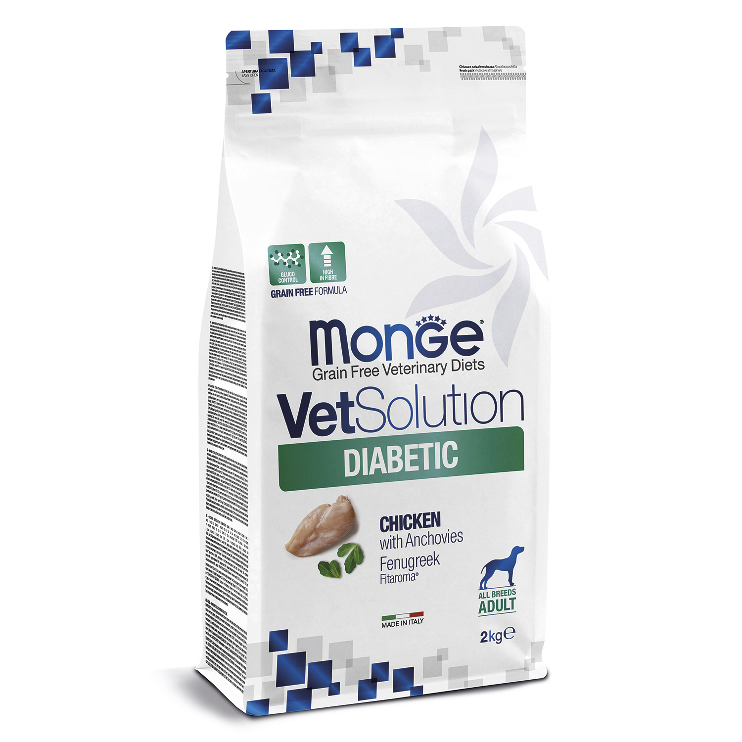 Диетический корм Monge VetSolution Dog Diabetic Диабетик для собак при сахарном диабете 2 кг
