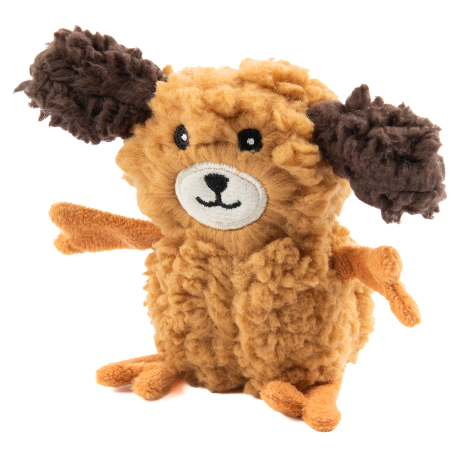 Игрушка AROMADOG Rescue для собак Собачка кругляш 14 см с пищалкой, рыжая