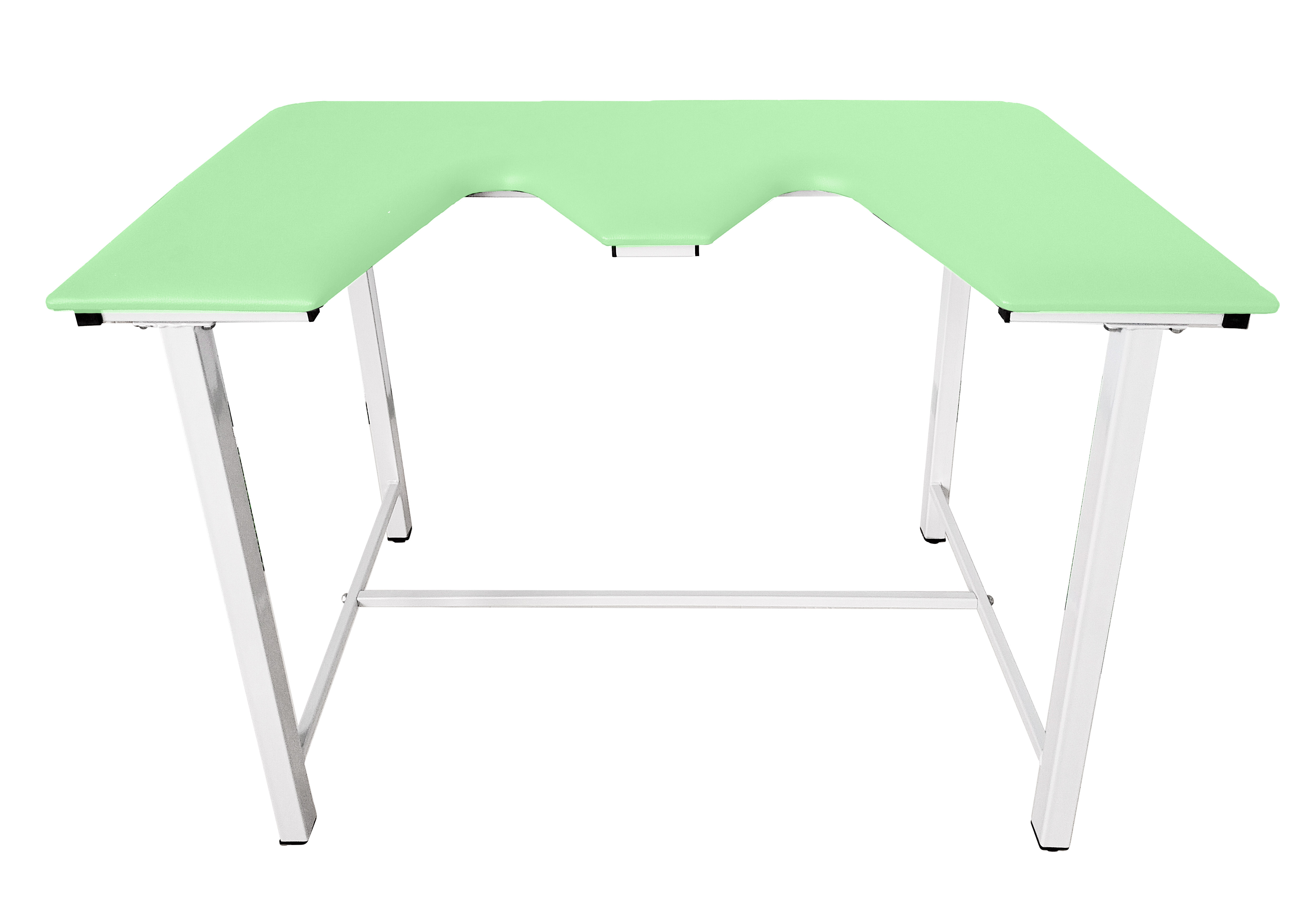 ТД ВЕТ Стол ветеринарный СВУ-5 для УЗИ, 1320x720x900, каркас белый, зеленая обивка