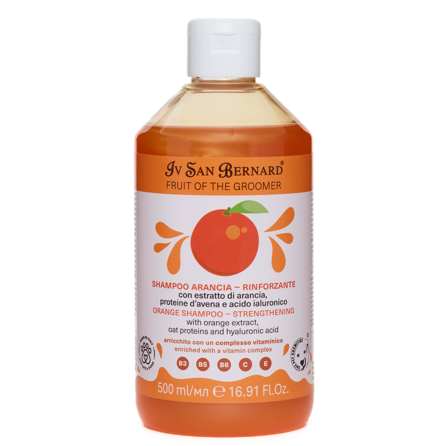 ISB Fruit of the Groomer Orange шампунь для слабой выпадающей шерсти с протеинами овса 500 мл