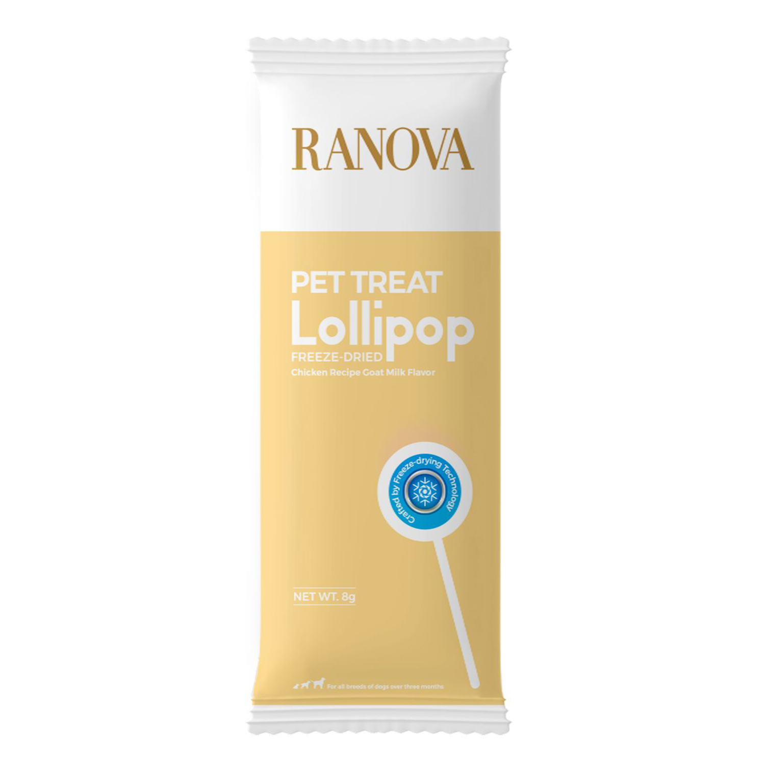 Лакомство Ranova для собак CN сублимированное на палочке с козьим молоком, 8 г х 6 шт