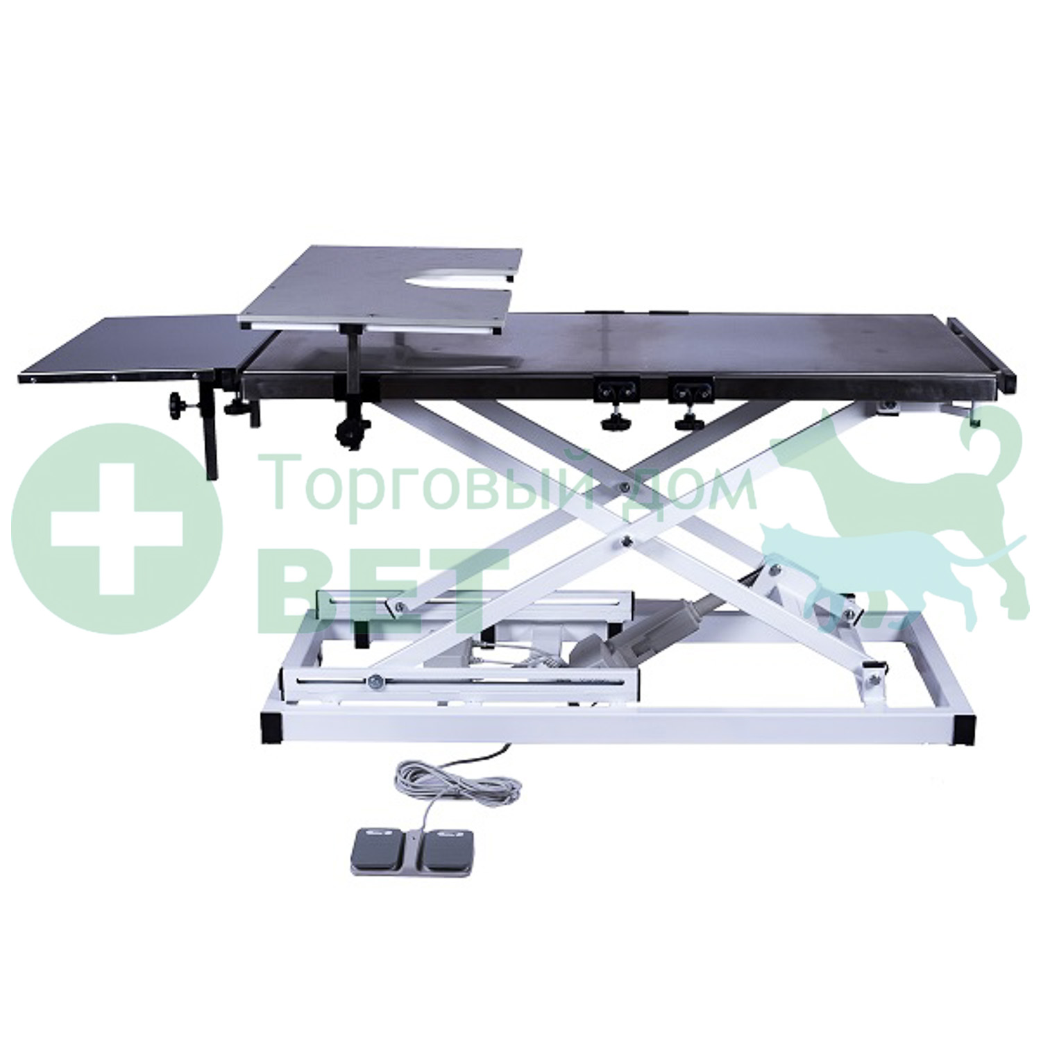 ТД ВЕТ Стол ветеринарный офтальмологический VETBOT-96, 1730х700х(280- 1050)h (каркас белый, пульт ножной)