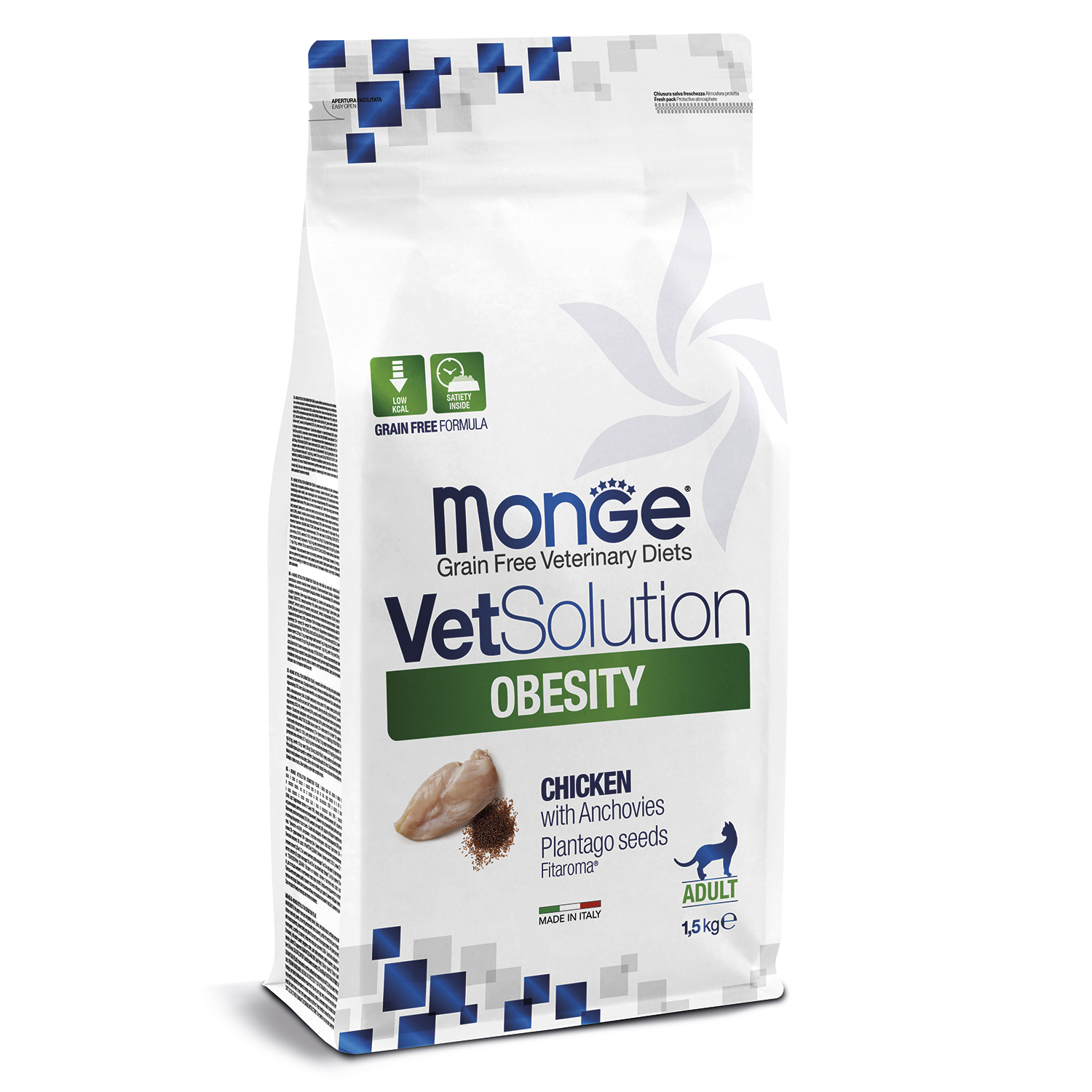 Диетический корм Monge VetSolution Cat Obesity Обесити для кошек при избыточном весе 1,5 кг