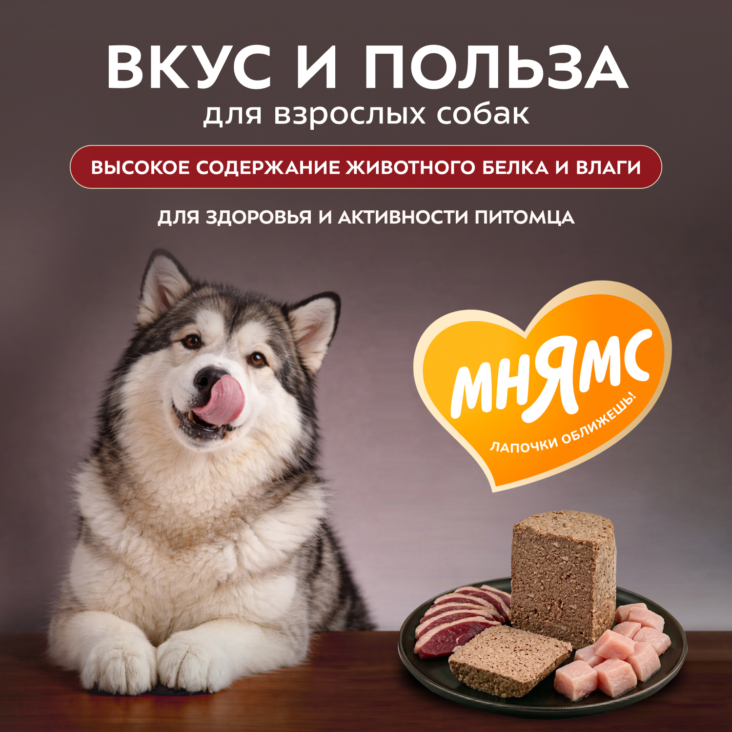 Влажный корм Мнямс Деликатес Паштет из индейки с уткой для собак всех пород "Турдакен по-британски" 400 г