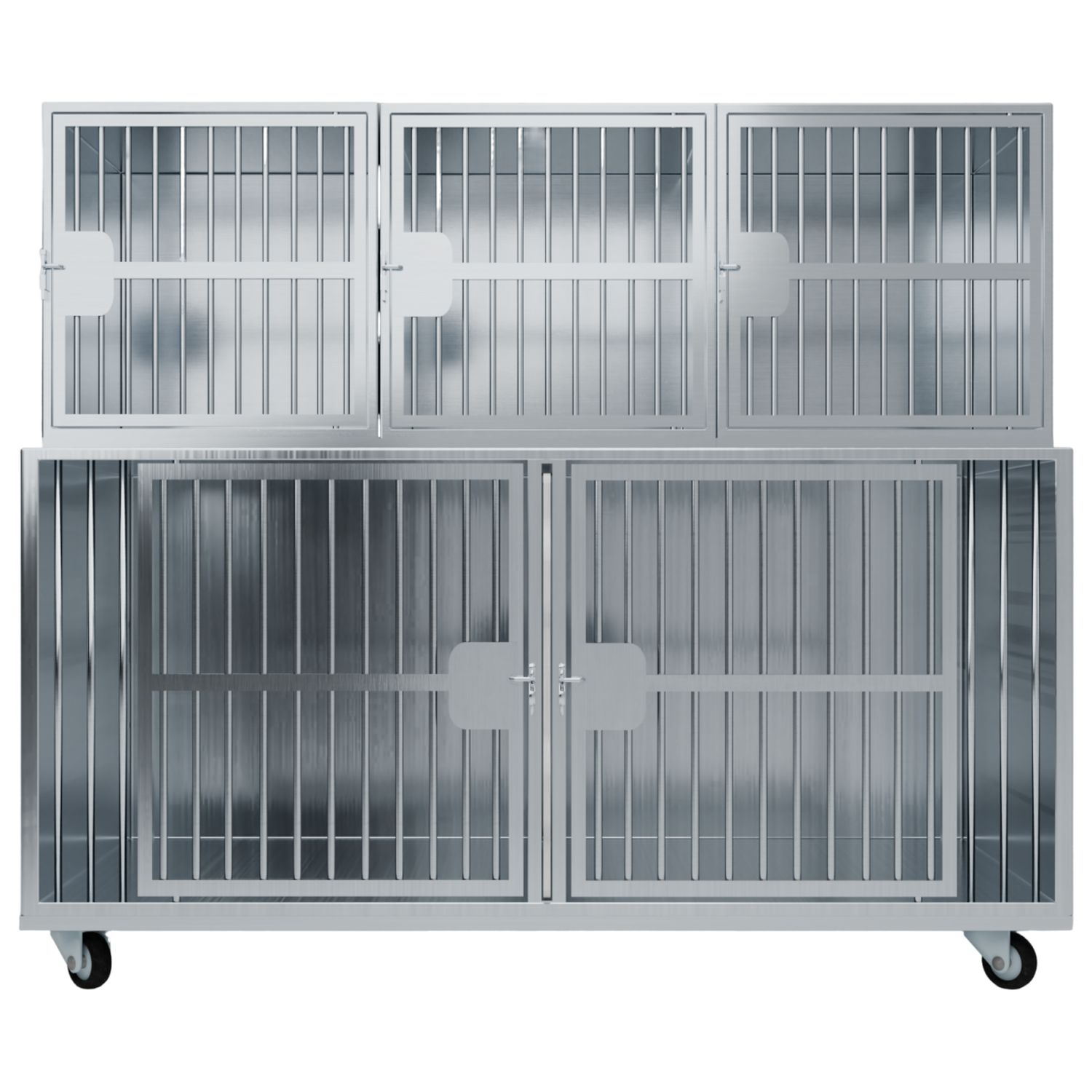 ТД ВЕТ Optima 5 Модуль на 5 клеток 1800х750(600)х1440(1540) мм с колесами.