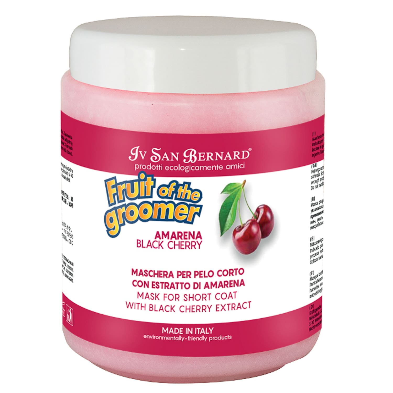 ISB Fruit of the Groomer Black Cherry Восстанавливающая маска для короткой шерсти с протеинами шелка 1 л