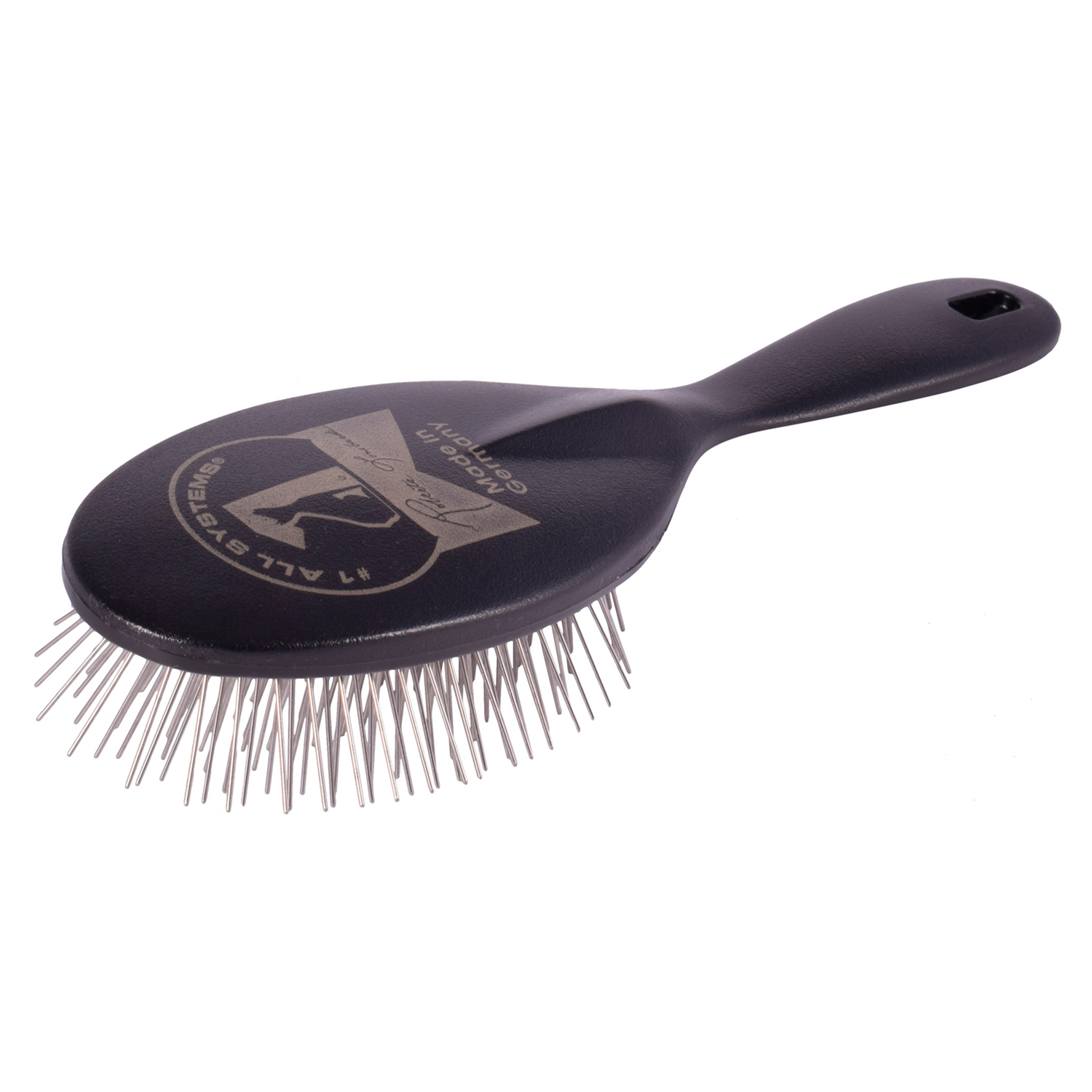 1 All Systems Pin brush small щетка черная овальная маленькая с пластиковой ручкой зубцы 27 мм СКИДКА 80%
