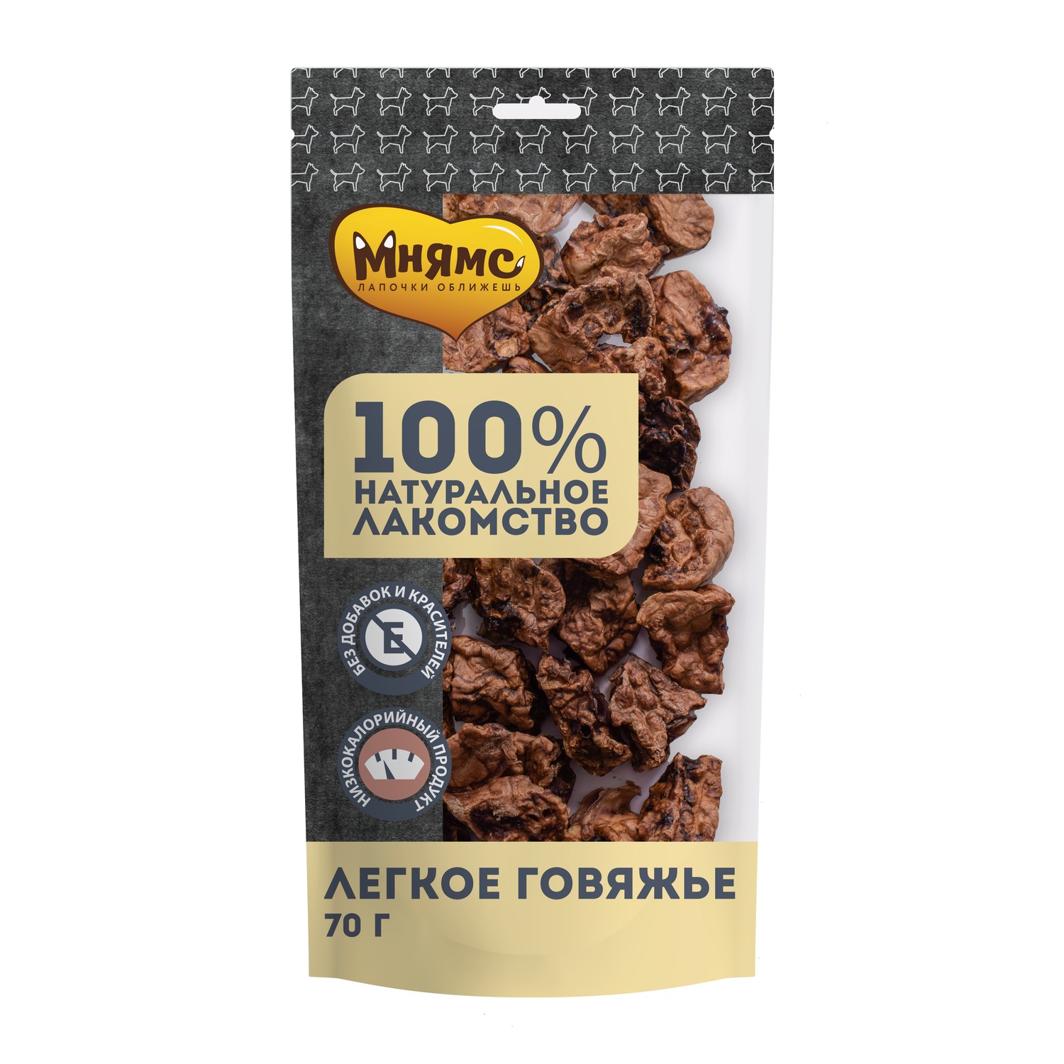 Лакомство Мнямс На каждый день для собак Легкое говяжье 70 г