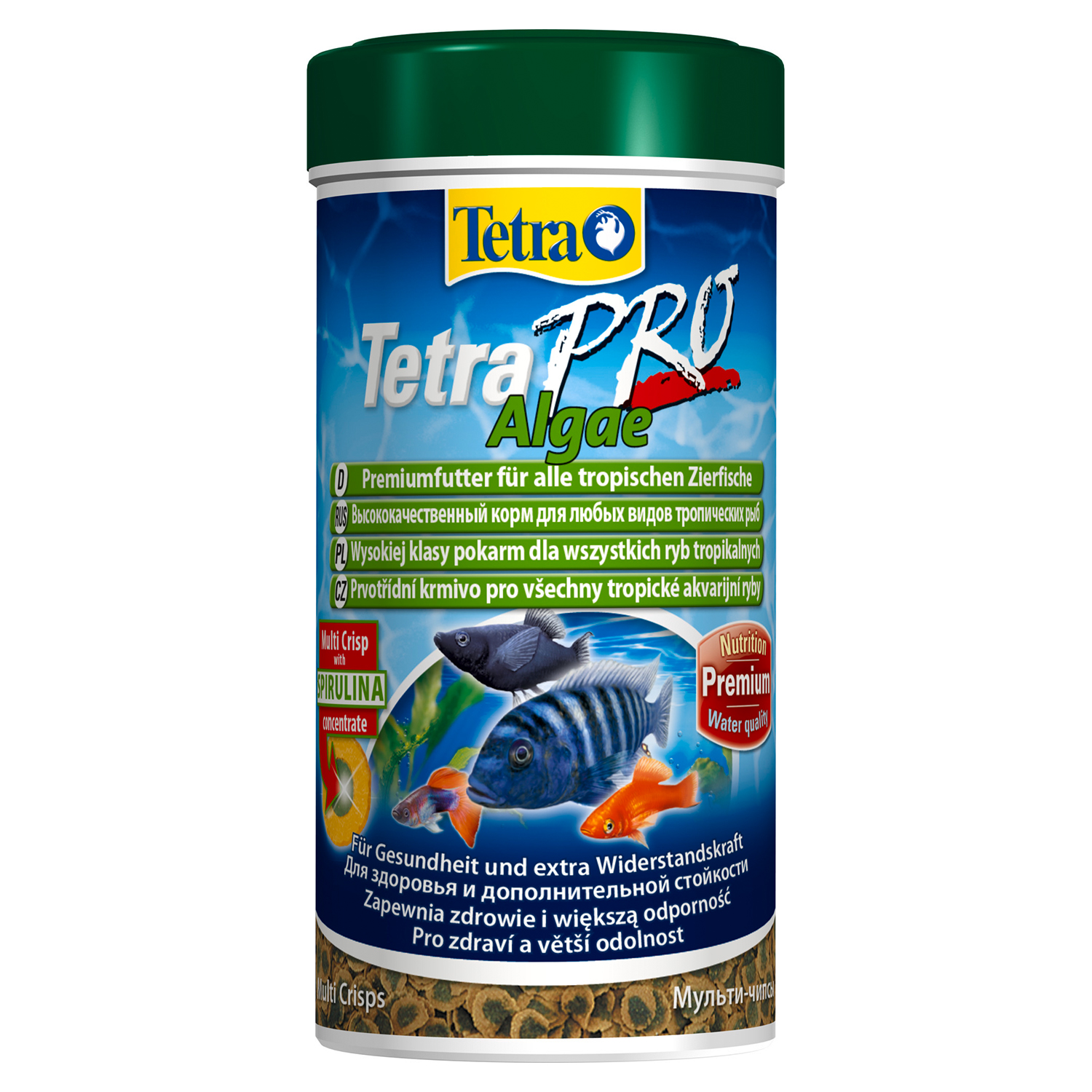 TetraPro Algae Crisps раст.корм для всех видов рыб в чипсах 250 мл